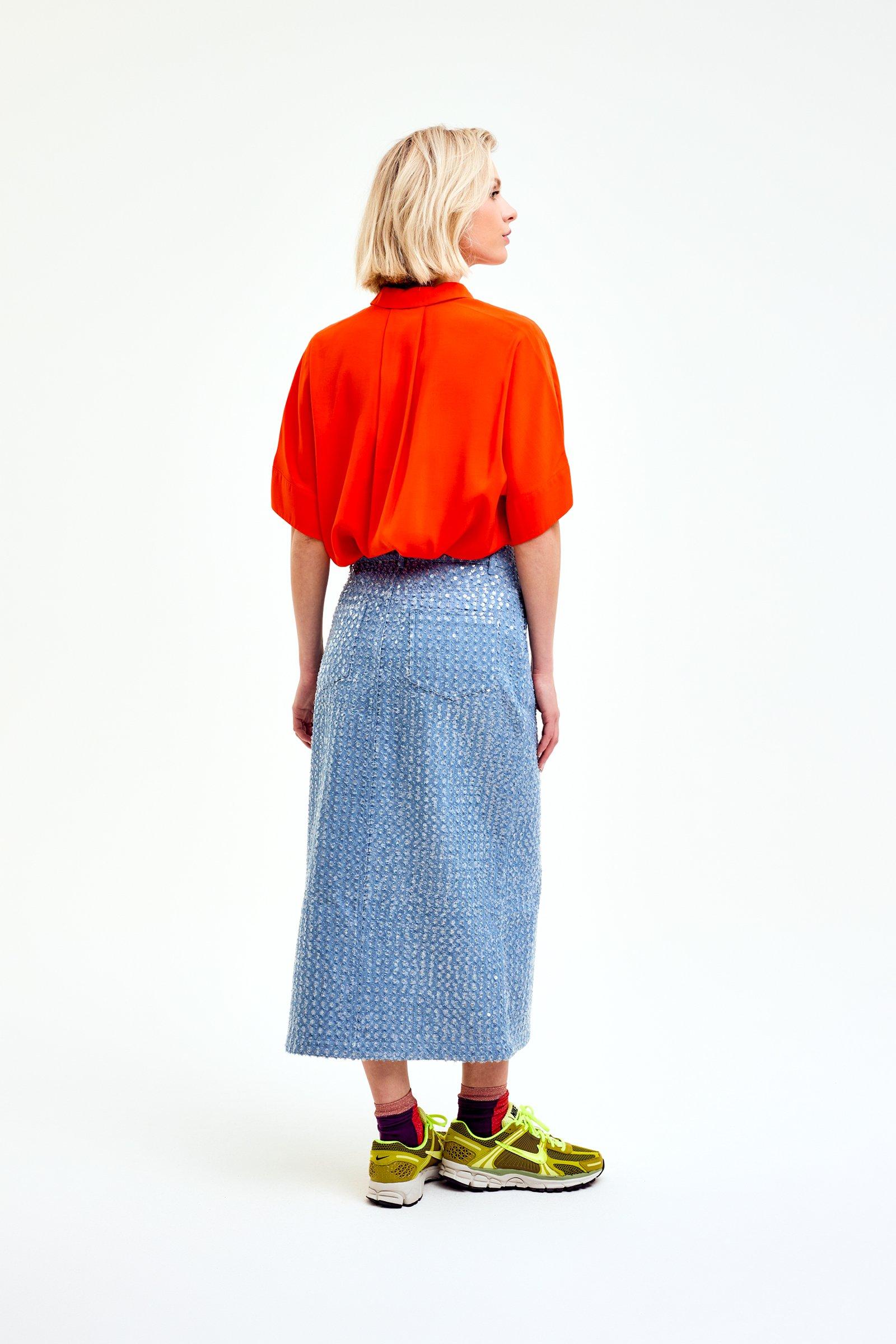 CKS Dames - SELAH - blouse lange mouwen - intens oranje