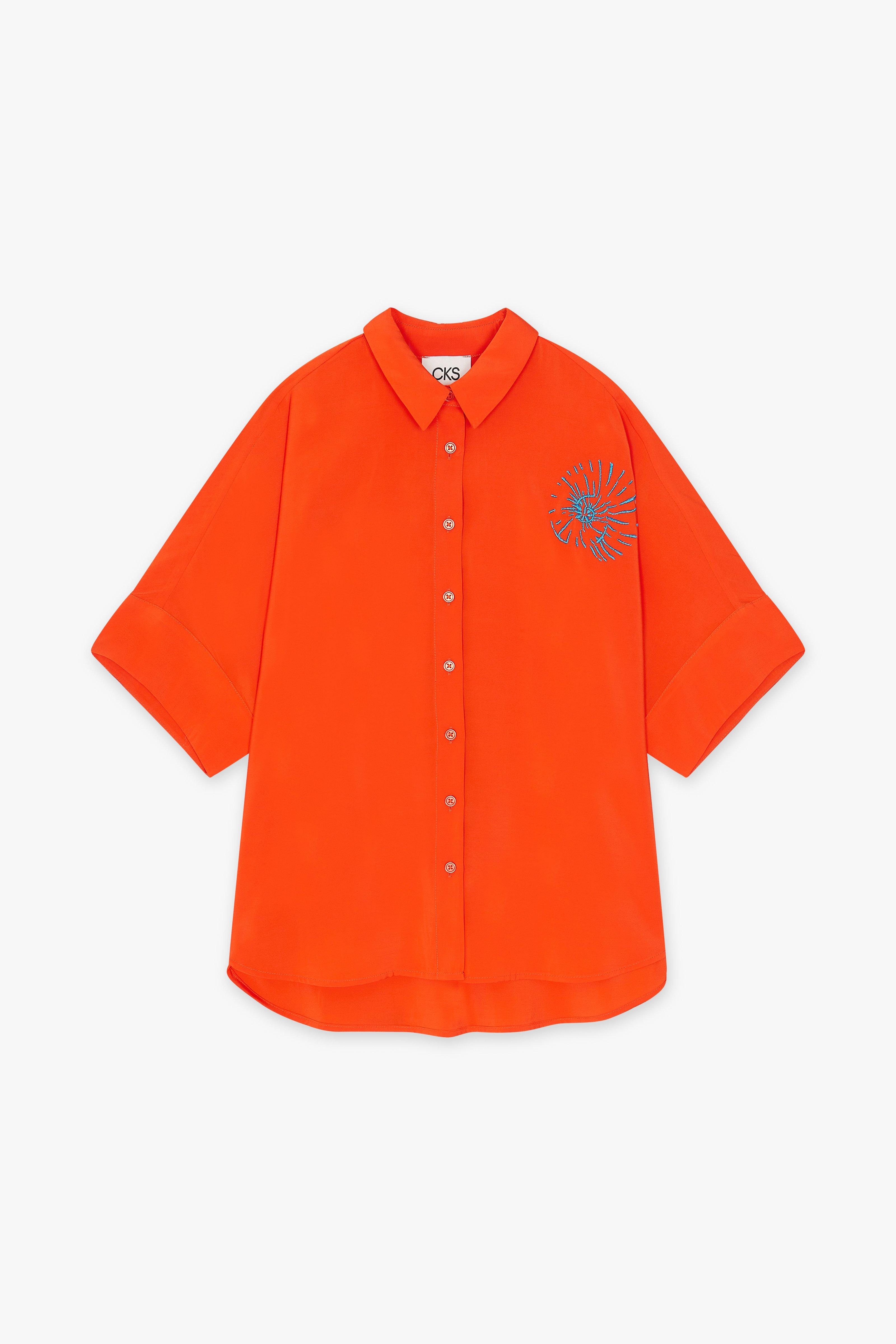 CKS Dames - SELAH - blouse lange mouwen - intens oranje