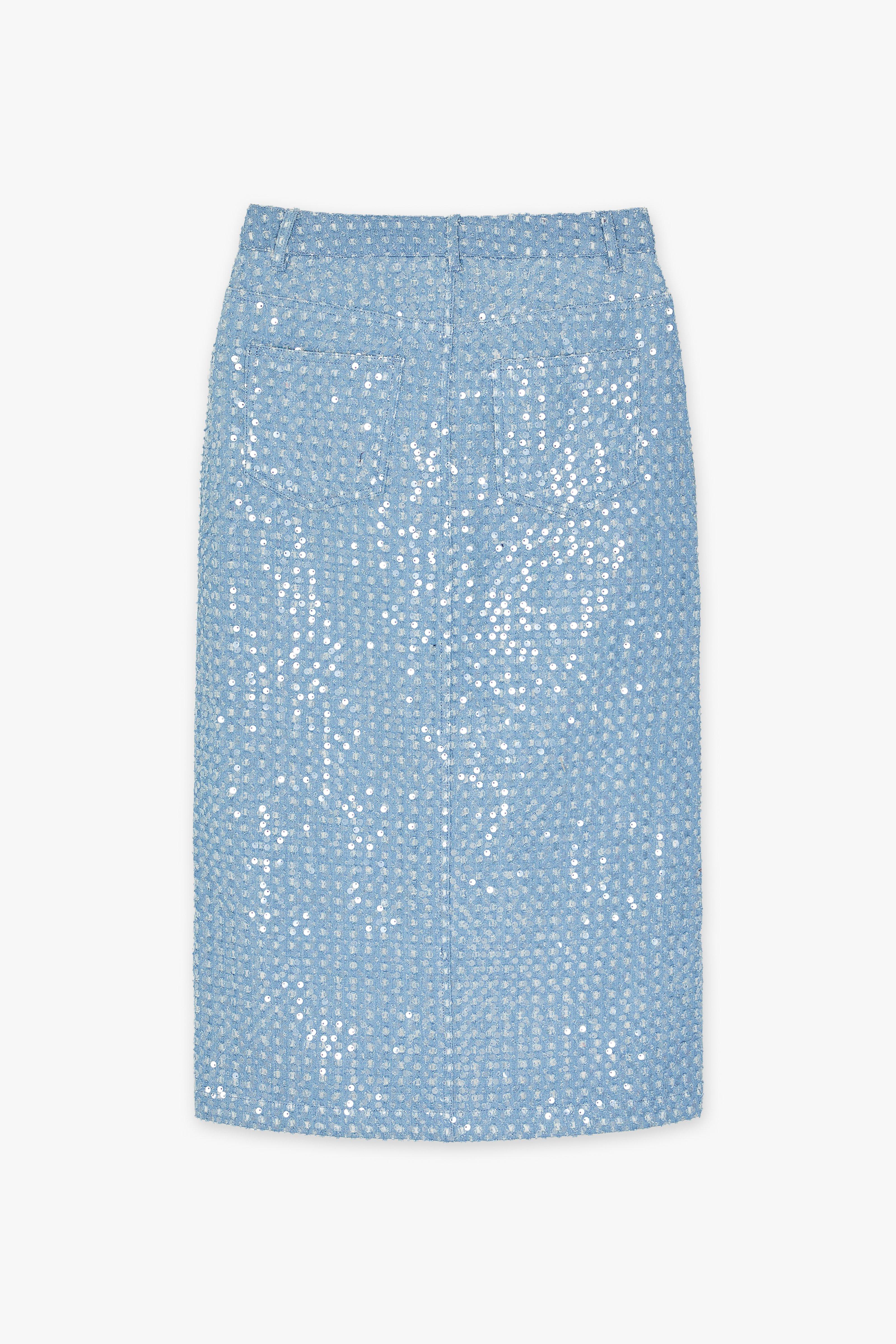 CKS Dames - SKIPPER - midi skirt - light blue