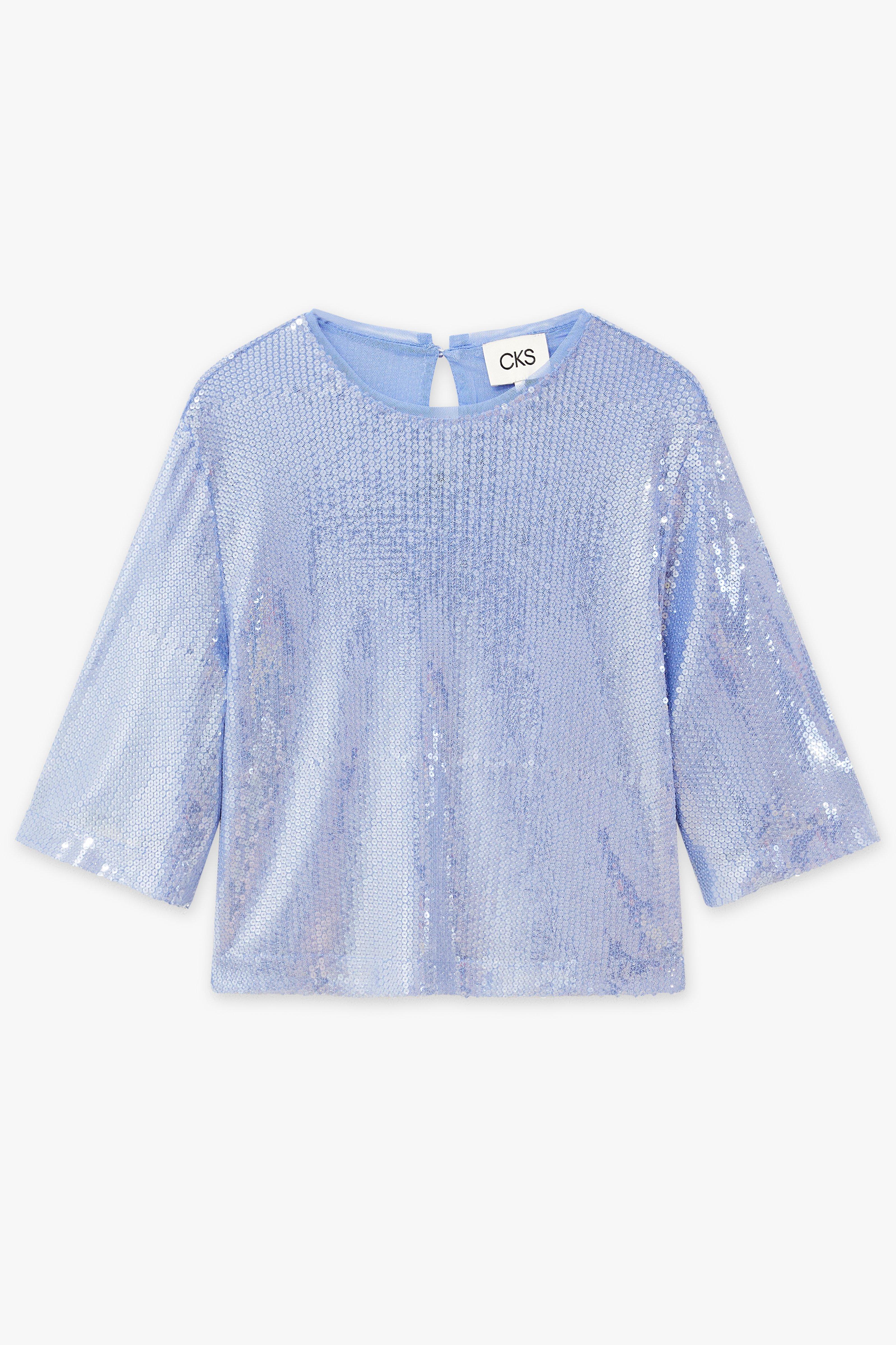 CKS Dames - TIRIAS - blouse lange mouwen - lichtblauw
