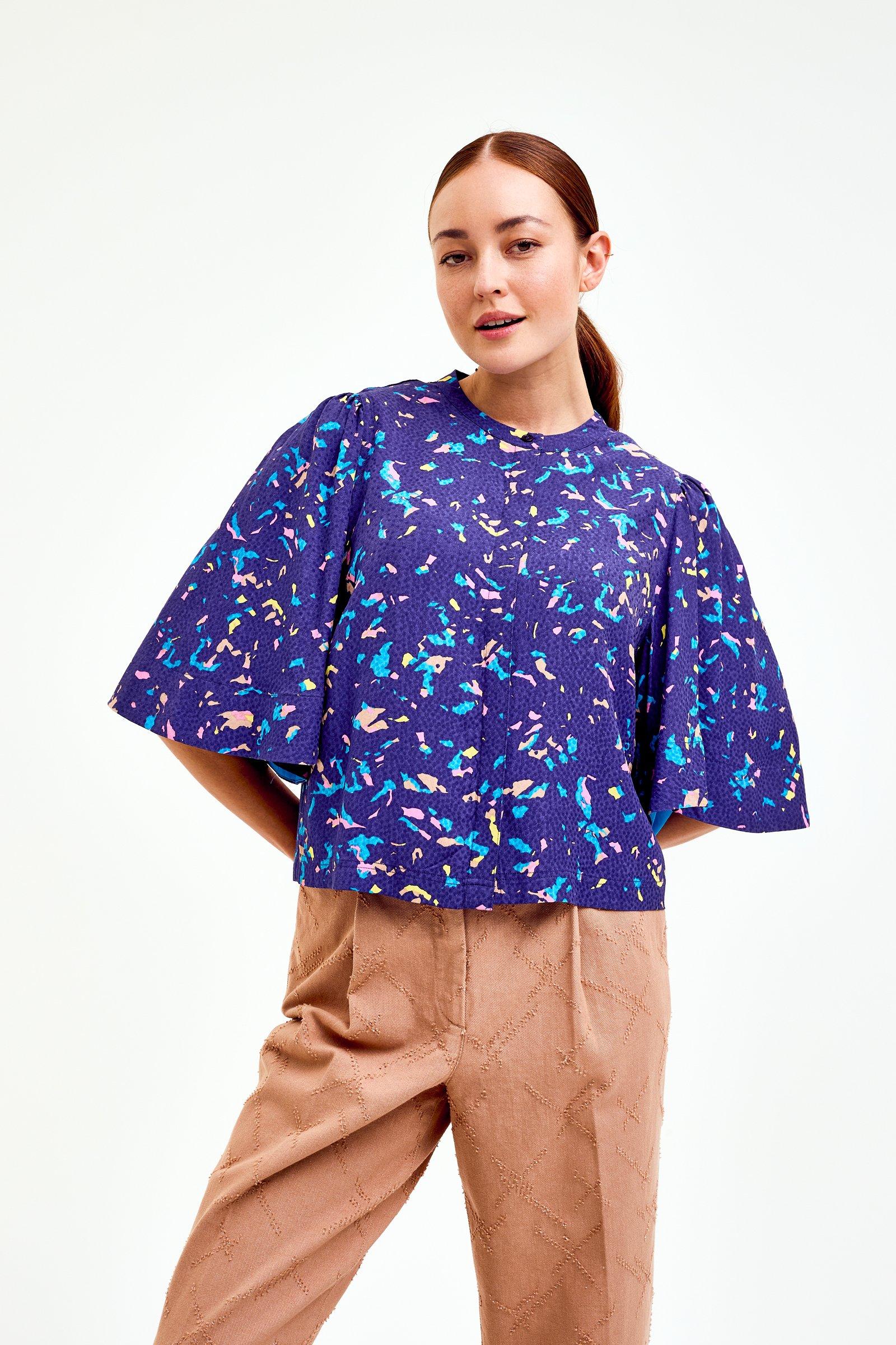 CKS Dames - SISLA - blouse korte mouwen - donkerblauw