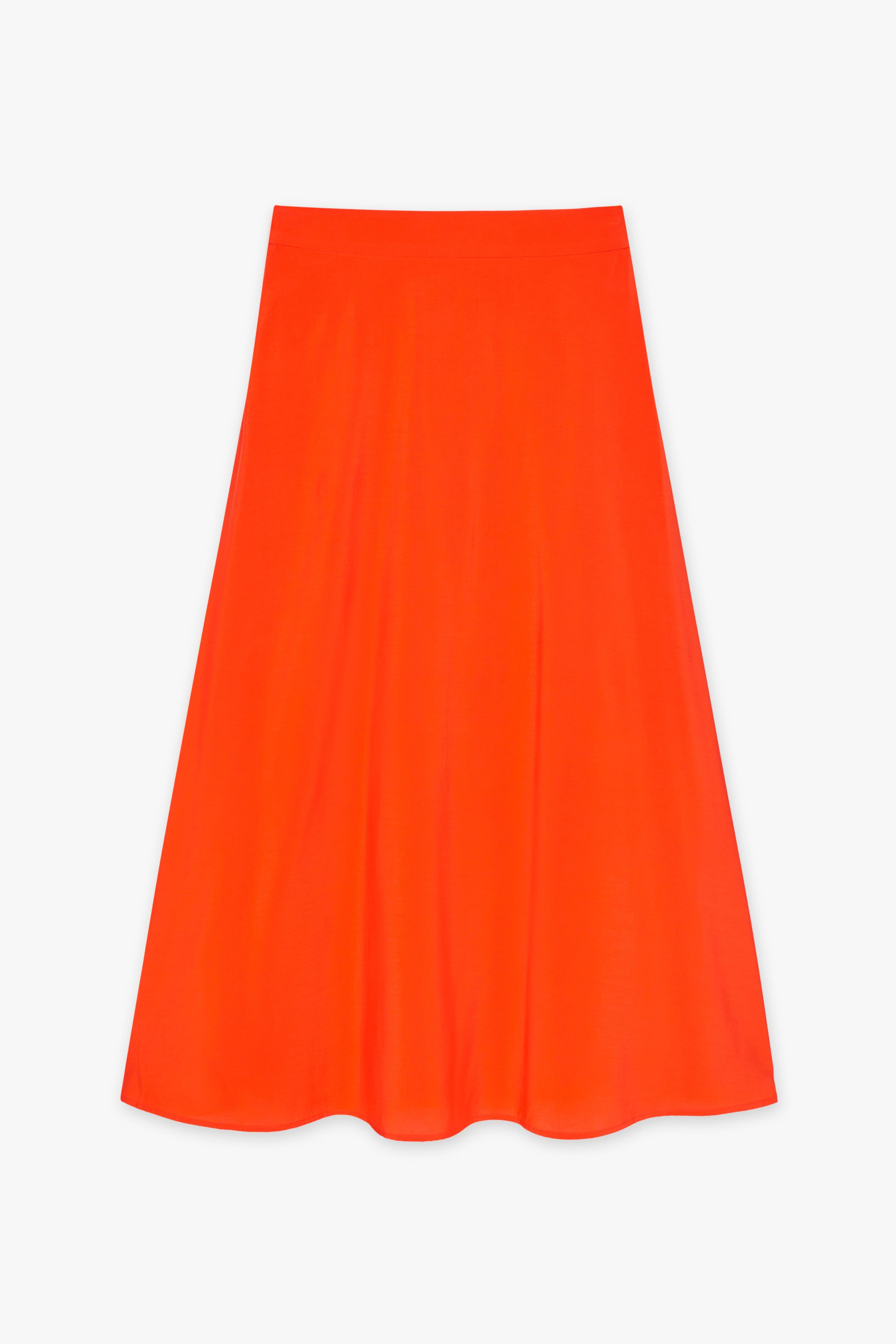 CKS Dames - SKOP - midi skirt - bright orange