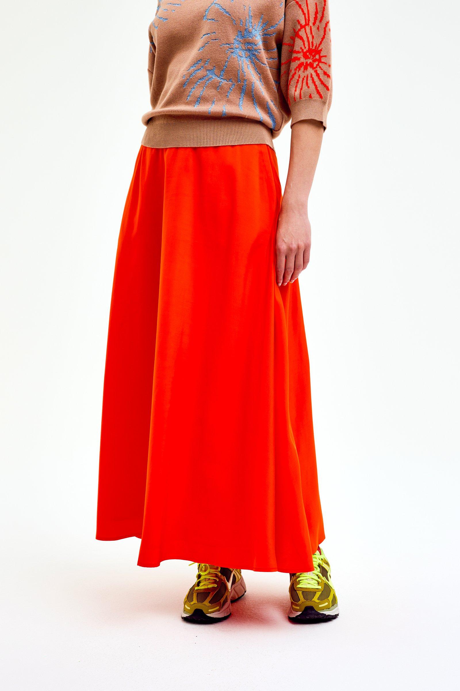 CKS Dames - SKOP - midi skirt - bright orange