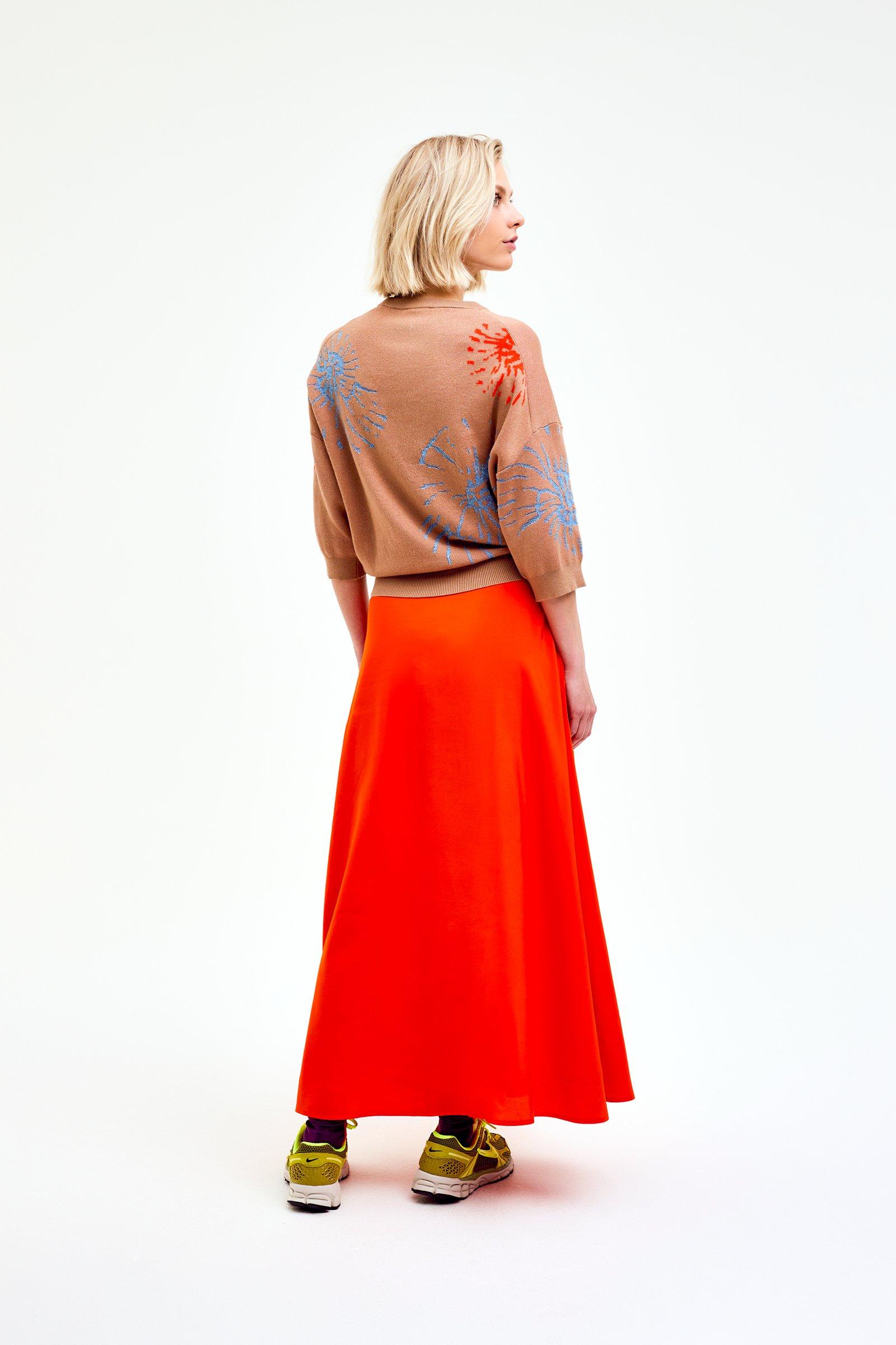 CKS Dames - SKOP - midi skirt - bright orange
