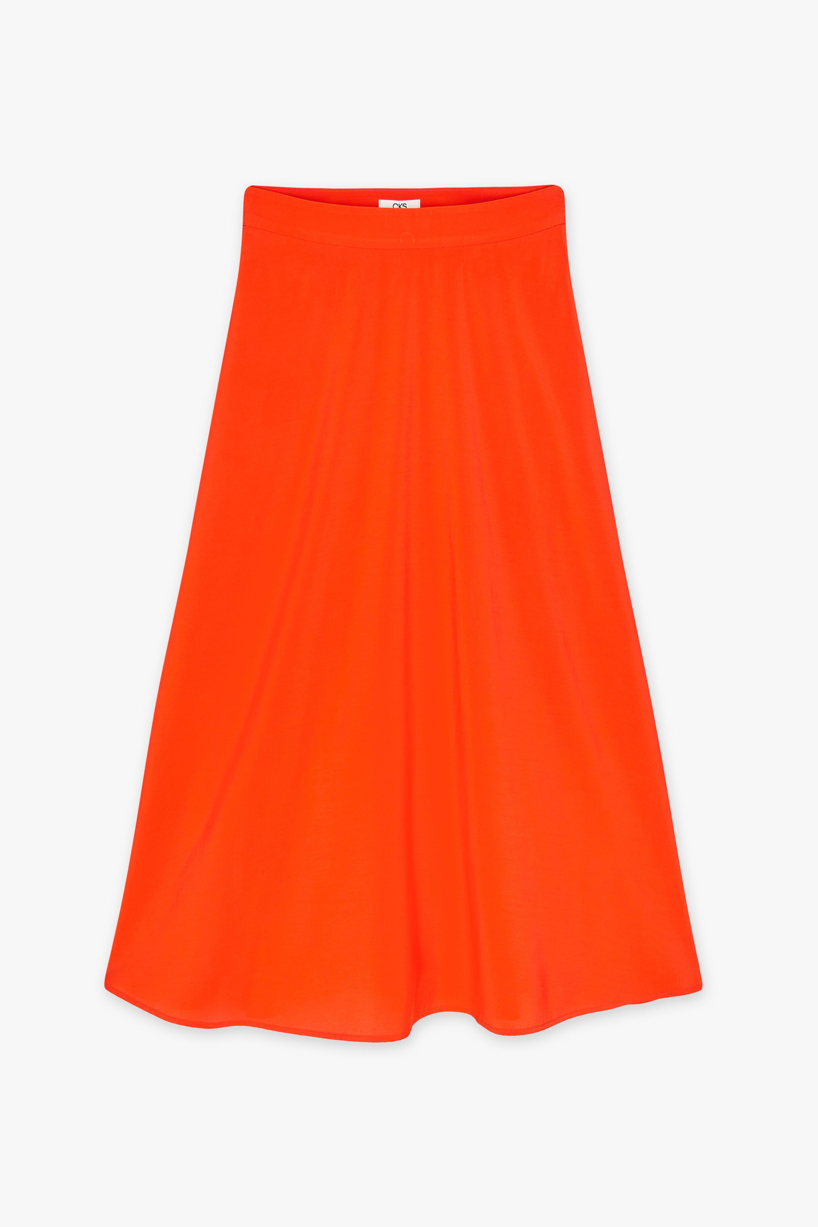 CKS Dames - SKOP - midi skirt - bright orange