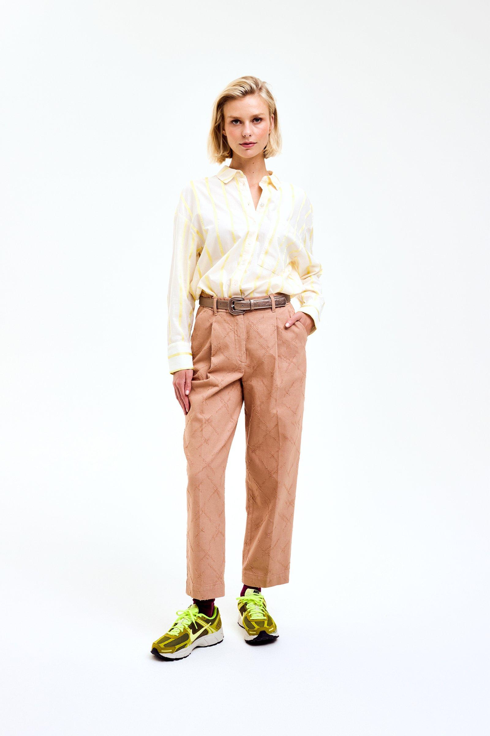 CKS Dames - SUPER - blouse korte mouwen - lichtgeel