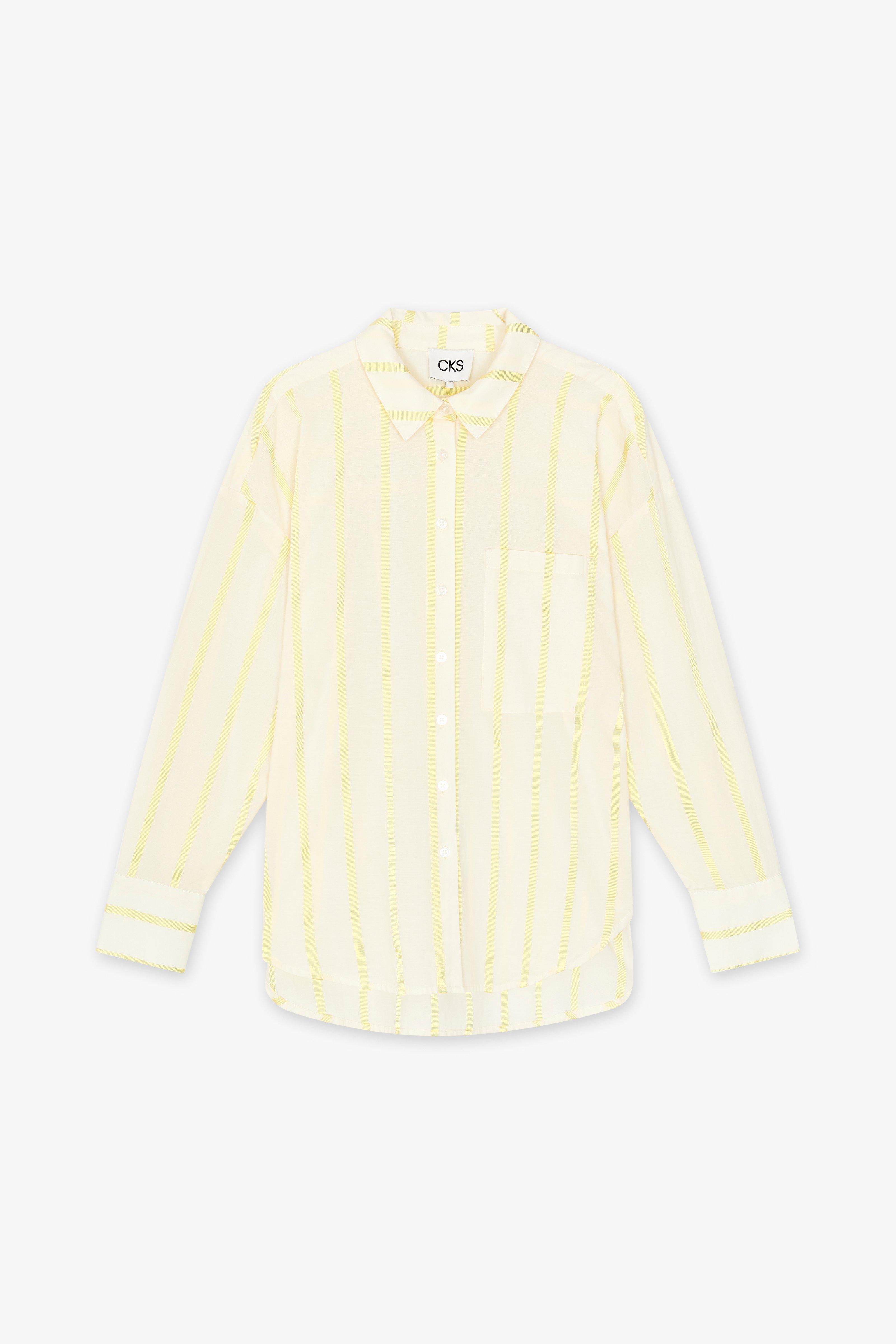 CKS Dames - SUPER - blouse korte mouwen - lichtgeel