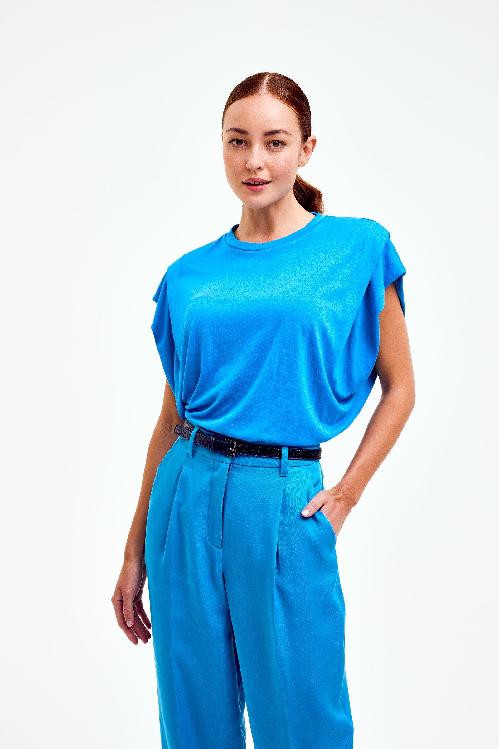 CKS Dames - PAMINA - T-Shirt Kurzarm - Hellblau