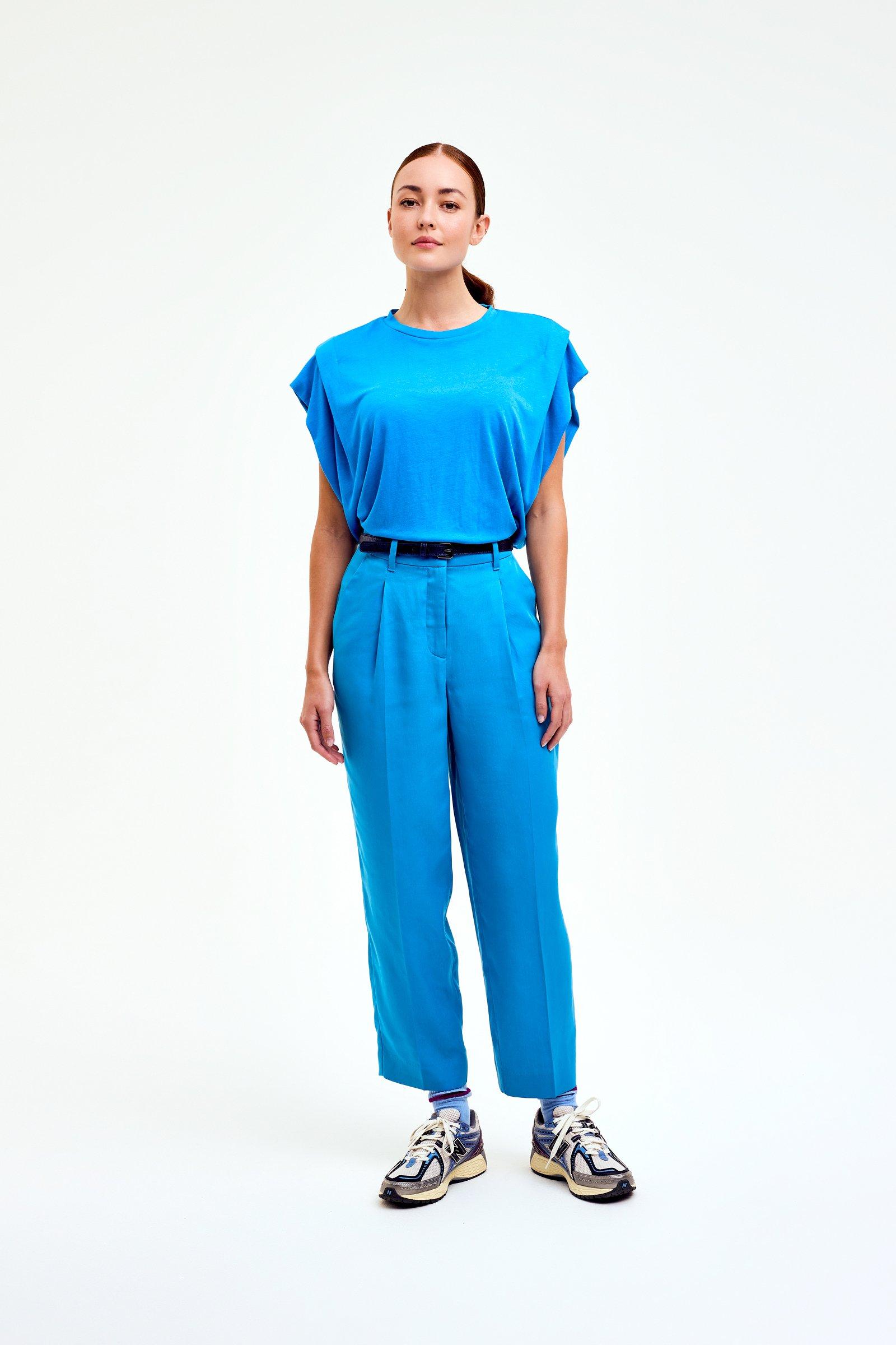 CKS Dames - PAMINA - t-shirt korte mouwen - intens blauw