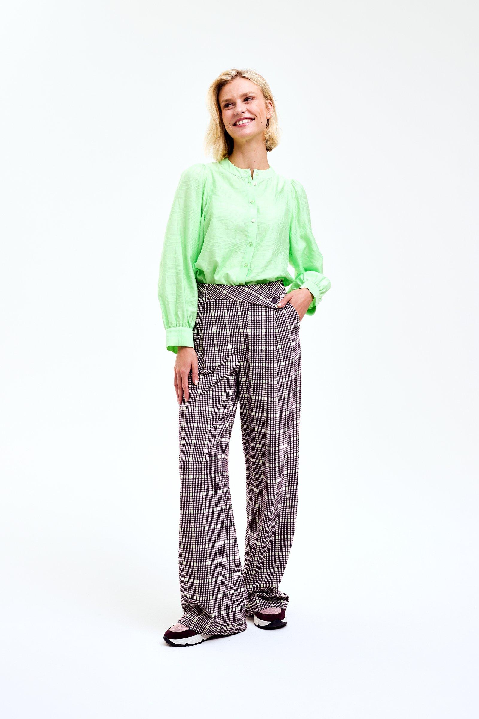 CKS Dames - ROSALINE - blouse korte mouwen - lichtgroen