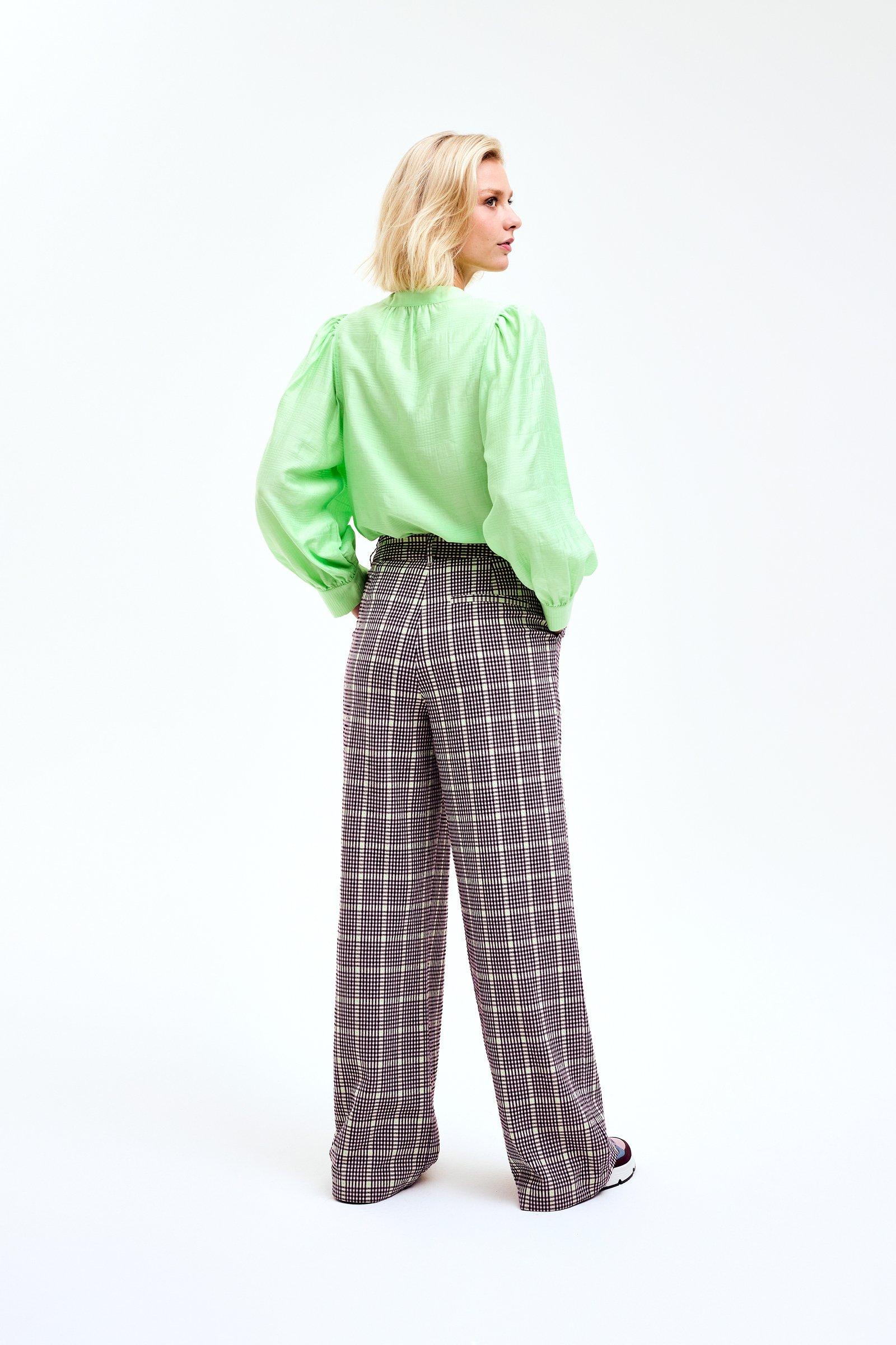 CKS Dames - ROSALINE - blouse korte mouwen - lichtgroen