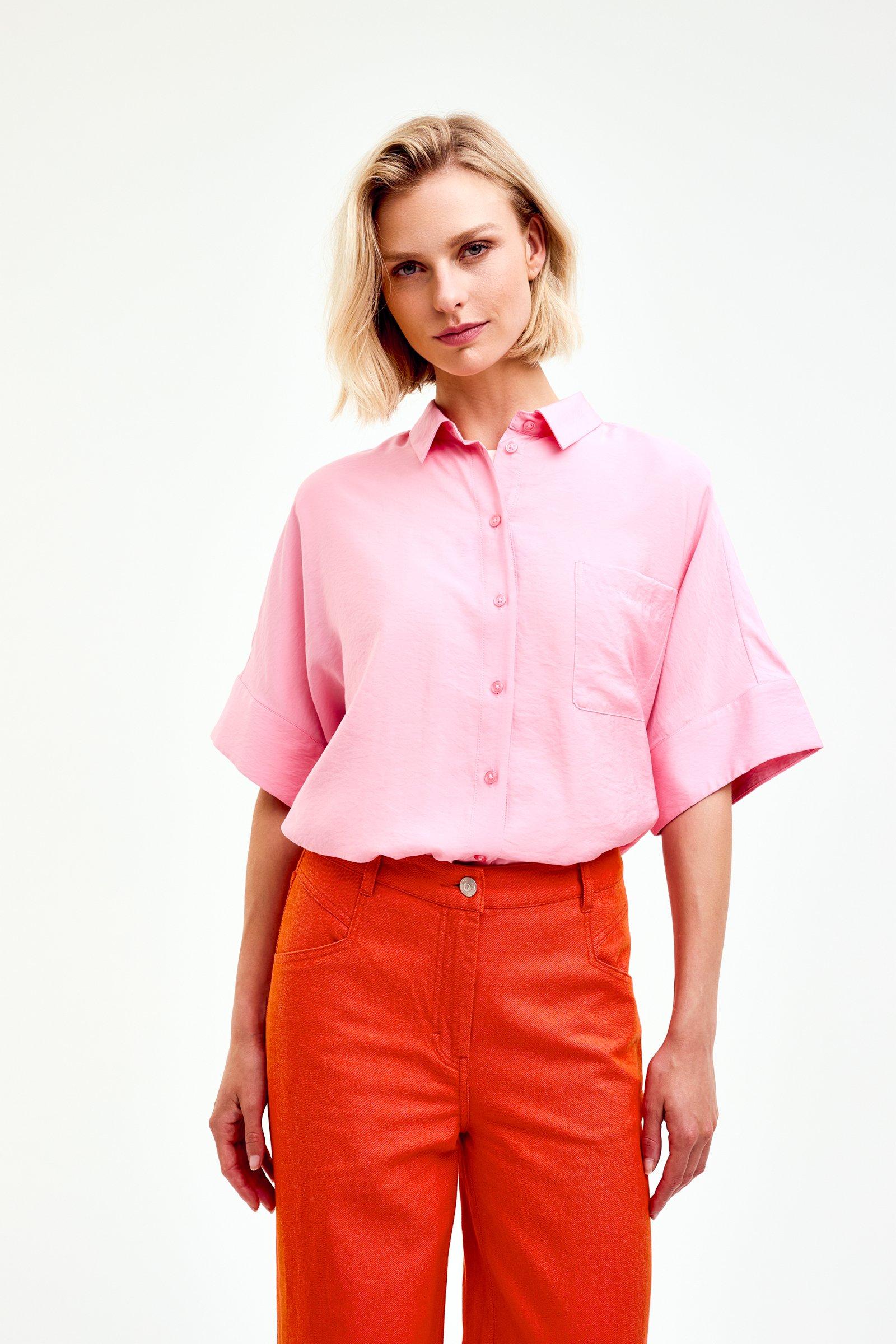CKS Dames - SELAH - blouse korte mouwen - lichtroze