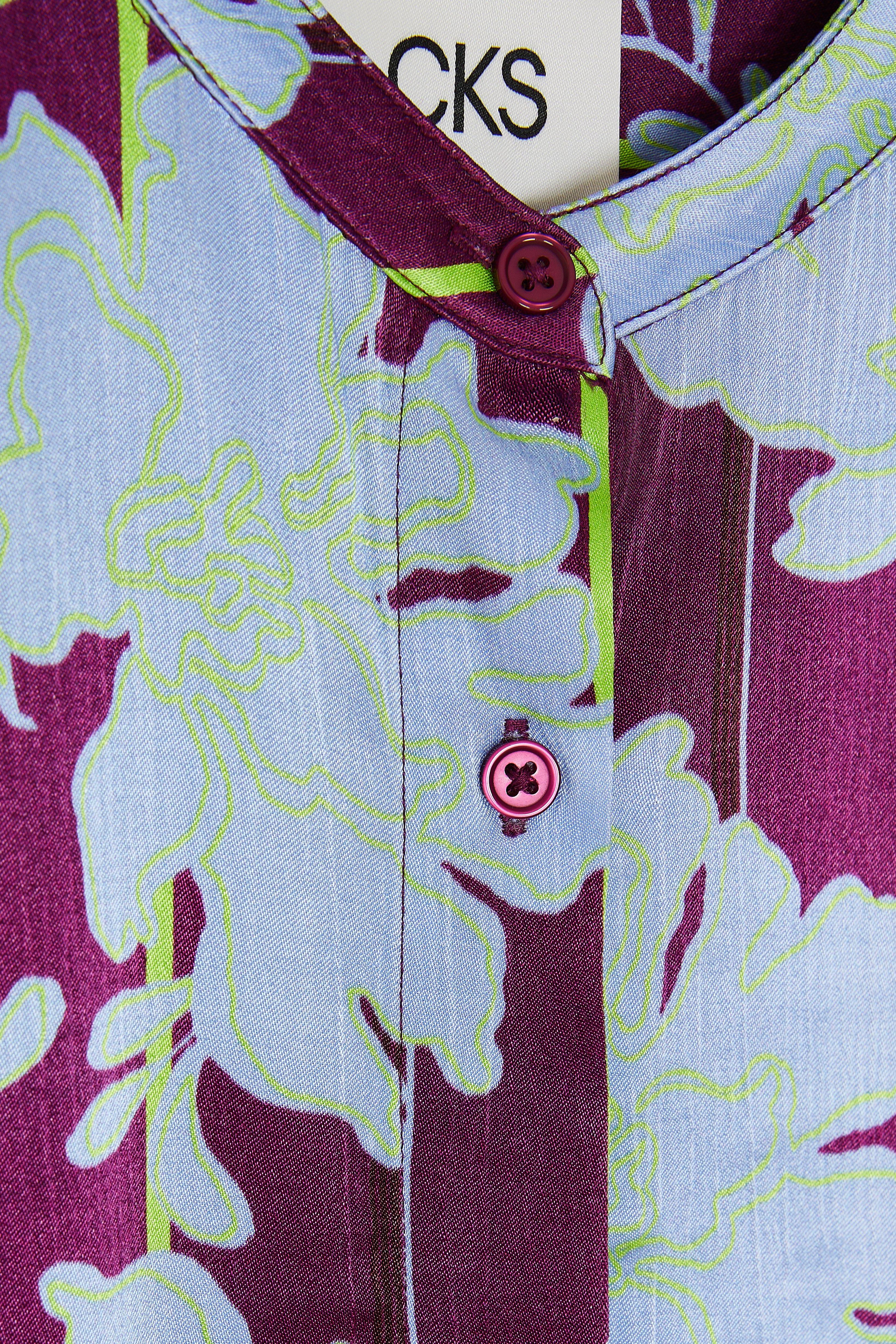 CKS Dames - SAZNA - blouse korte mouwen - blauw