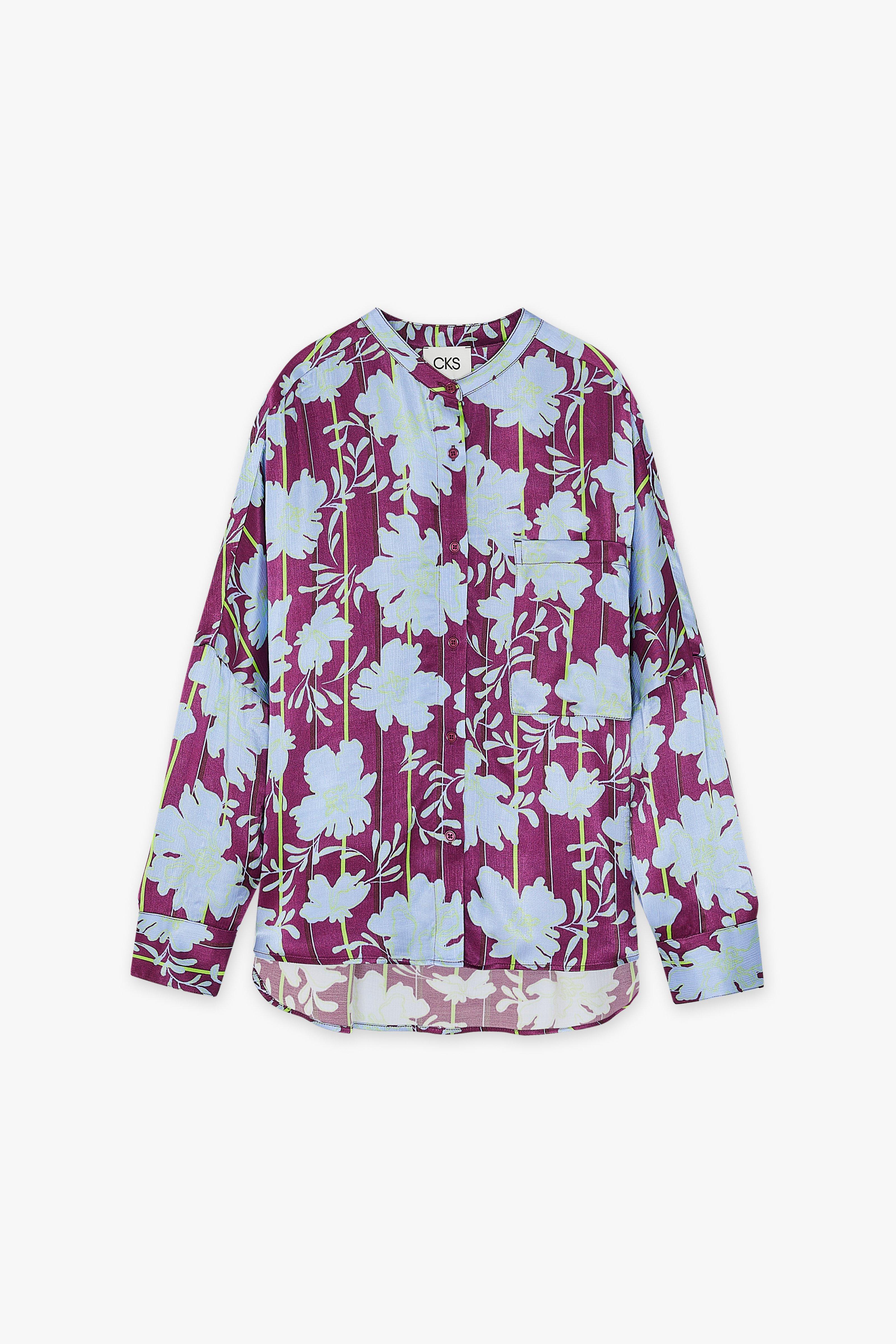 CKS Dames - SAZNA - blouse korte mouwen - blauw