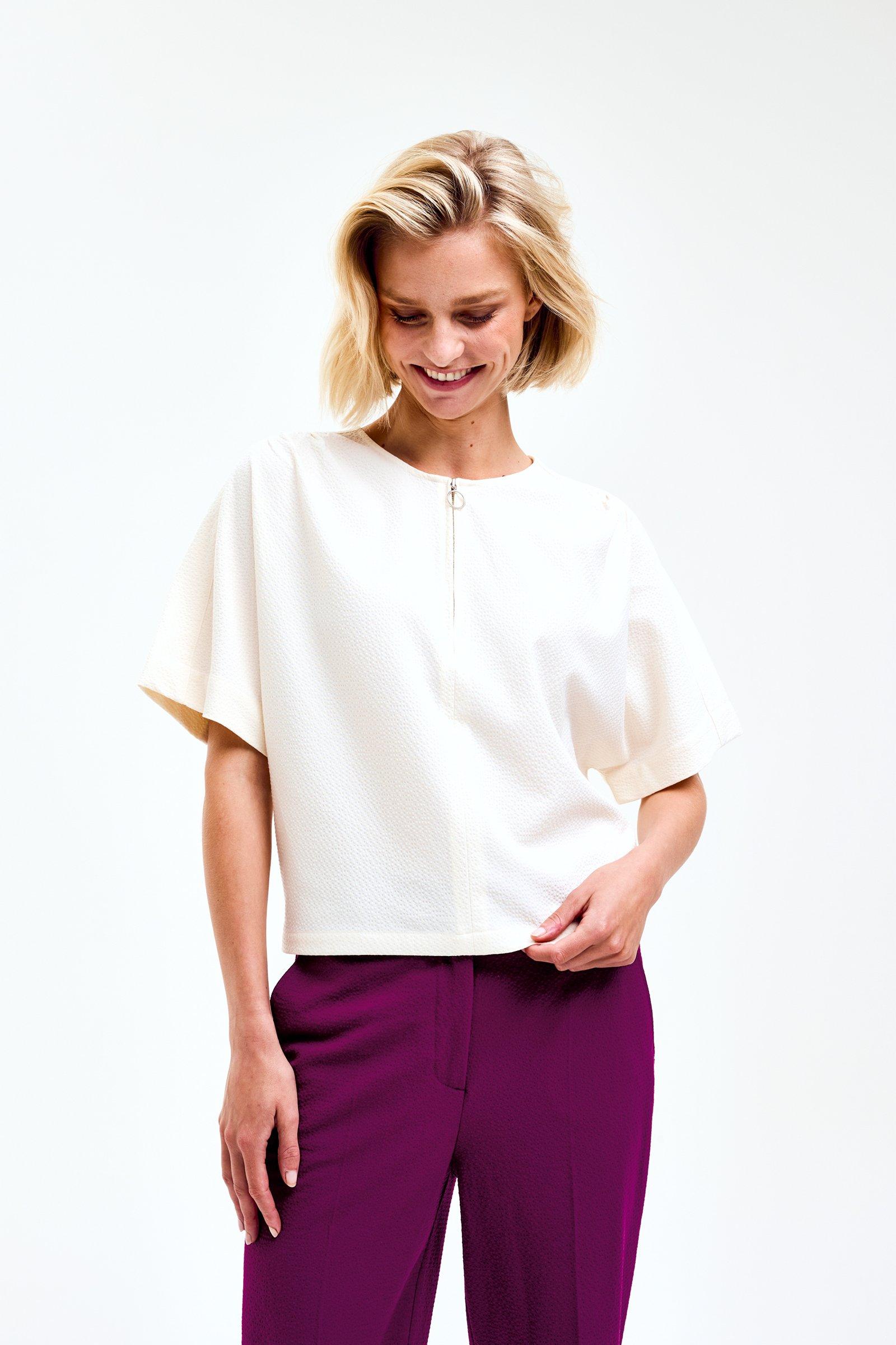 CKS Dames - SWEETER - blouse korte mouwen - wit