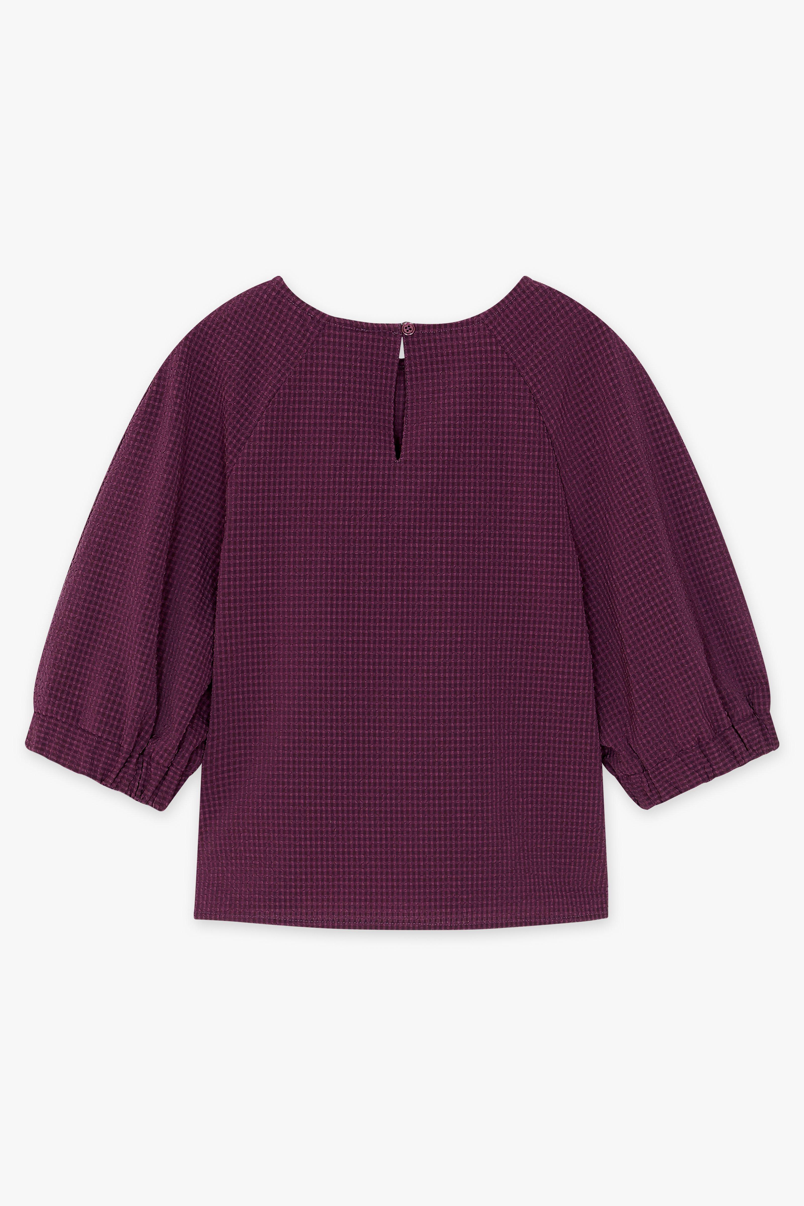 CKS Dames - SERINA - blouse korte mouwen - donkerrood