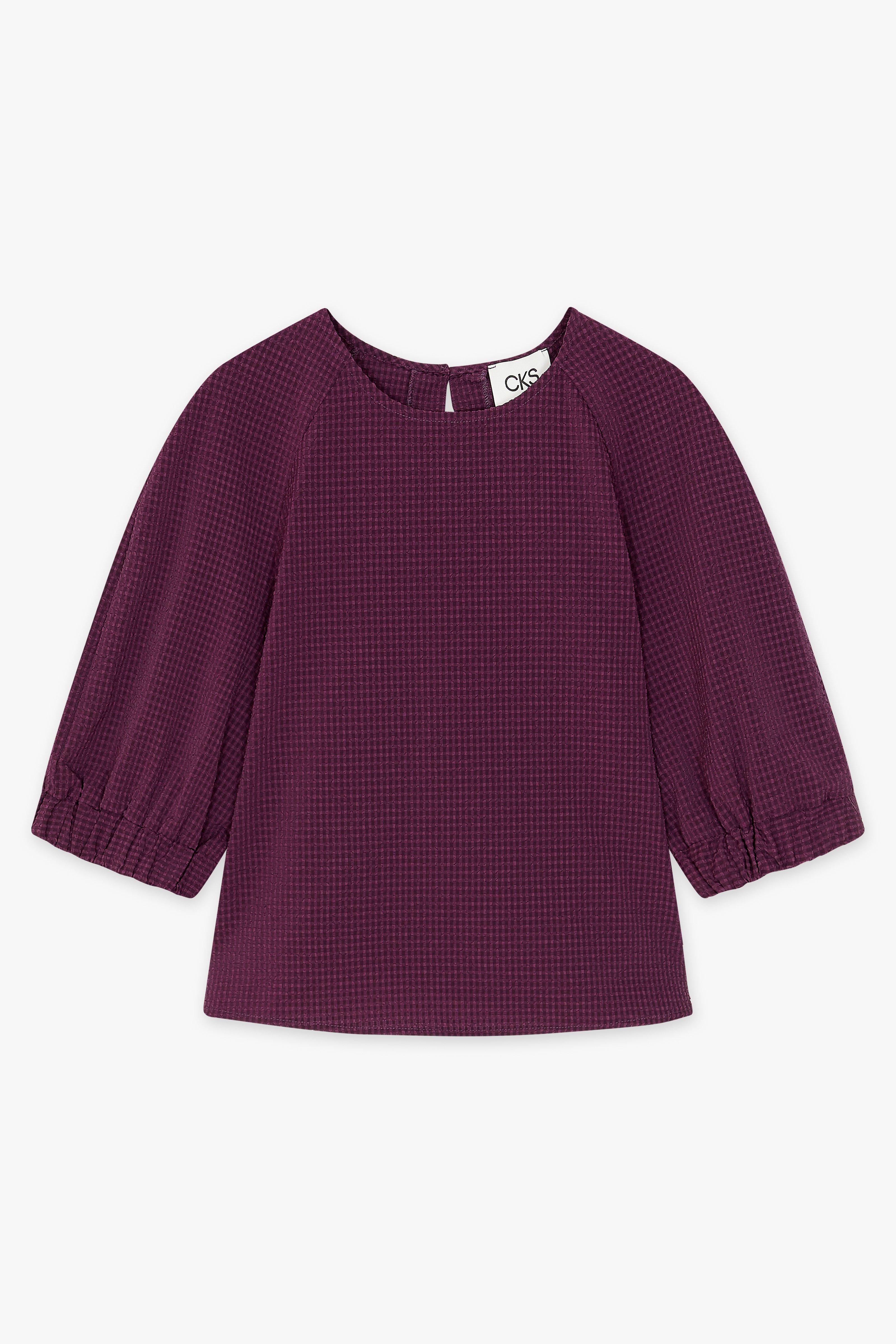 CKS Dames - SERINA - Bluse Kurze Ärmel - Dunkelrot
