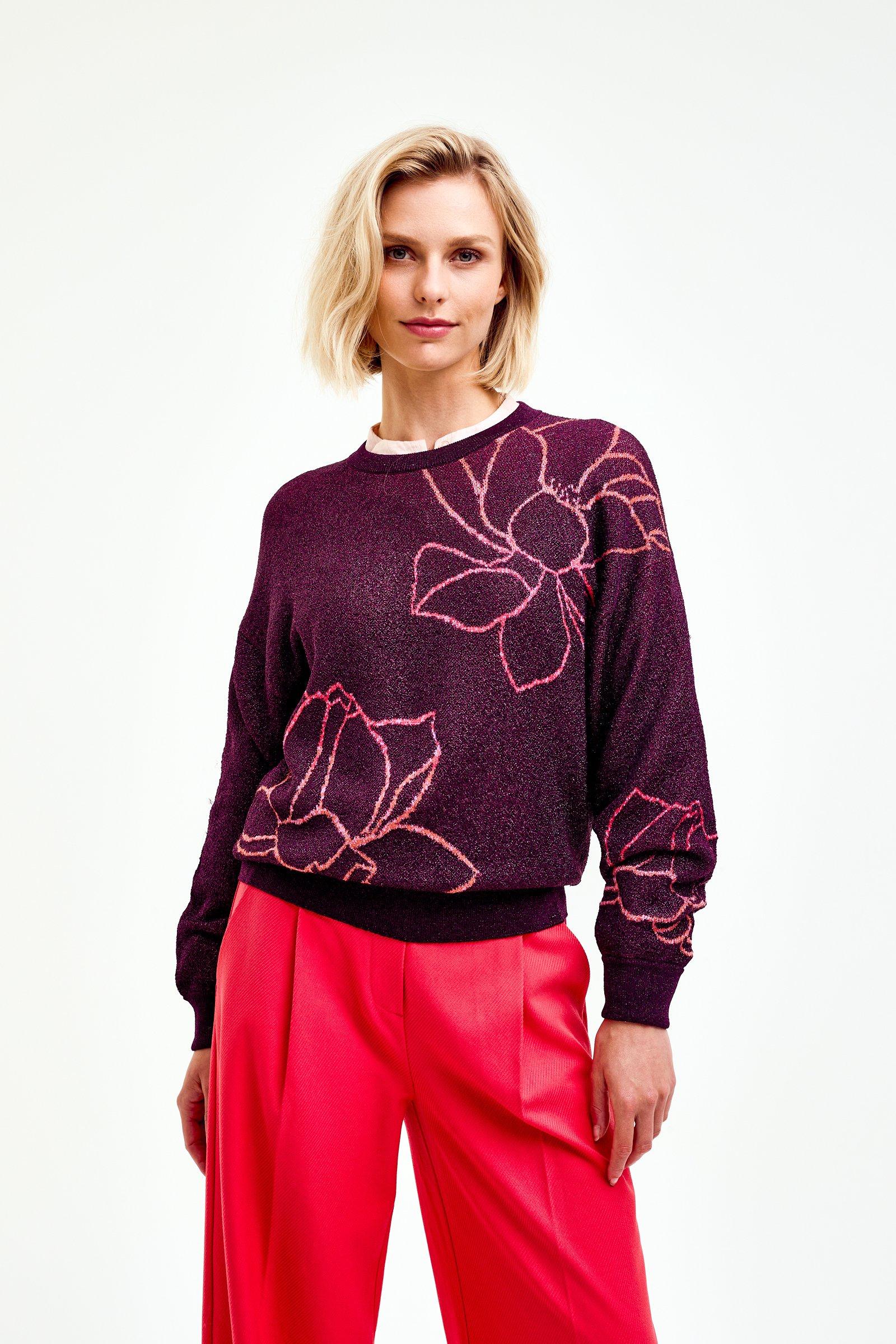CKS Dames - PLEASE - pullover - rouge foncé
