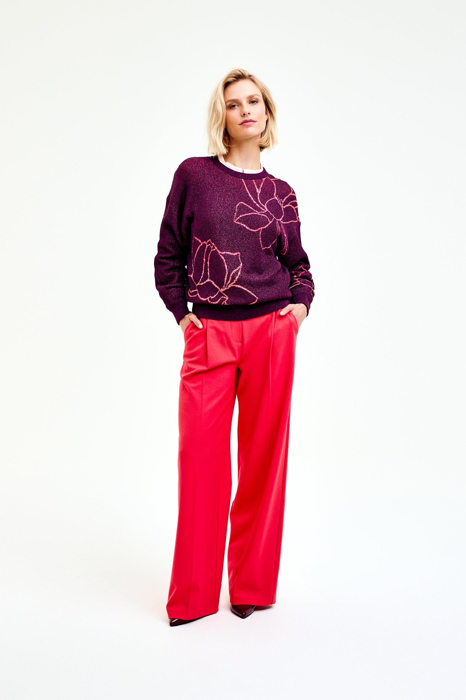 CKS Dames - PLEASE - pullover - rouge foncé