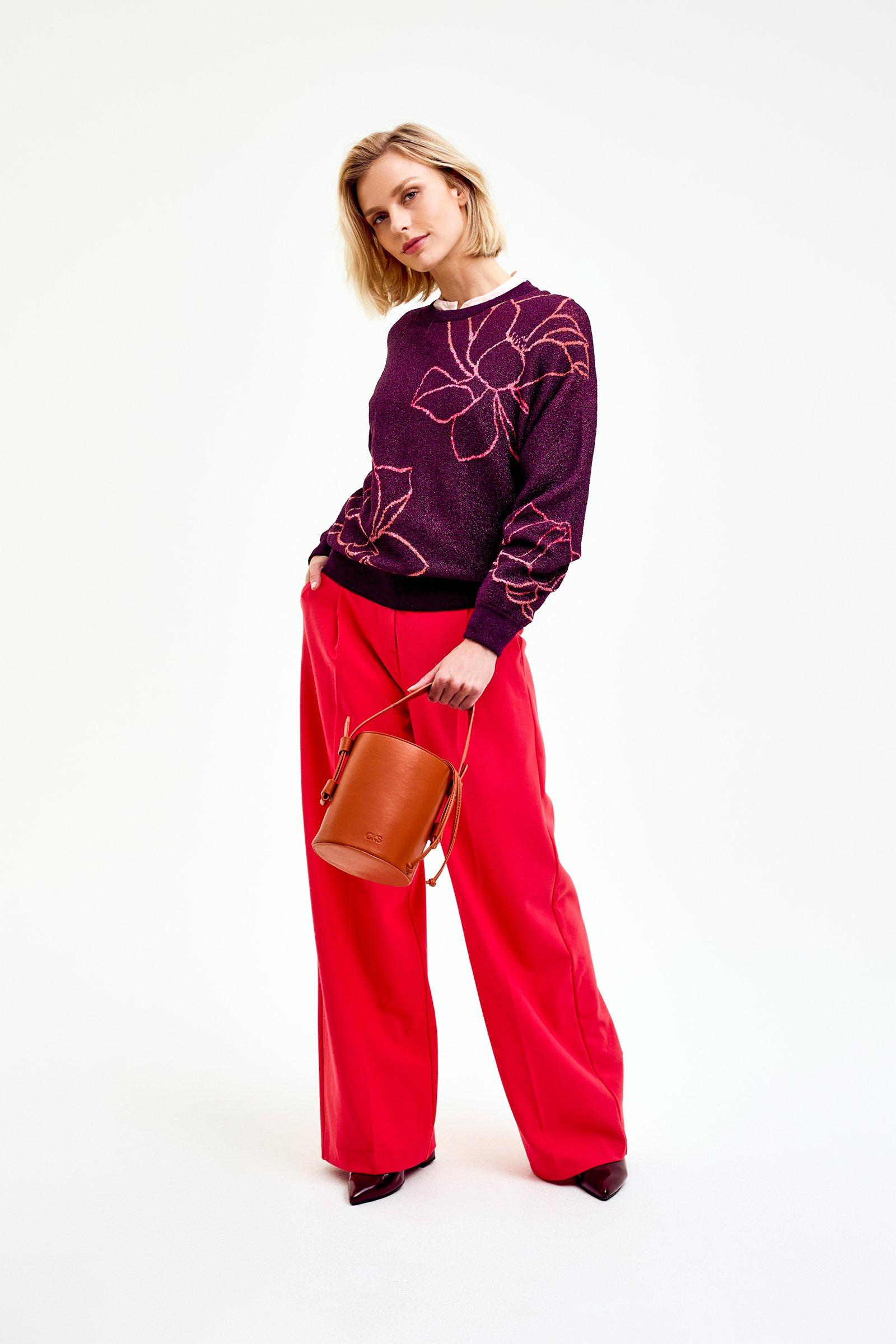 CKS Dames - PLEASE - pullover - rouge foncé