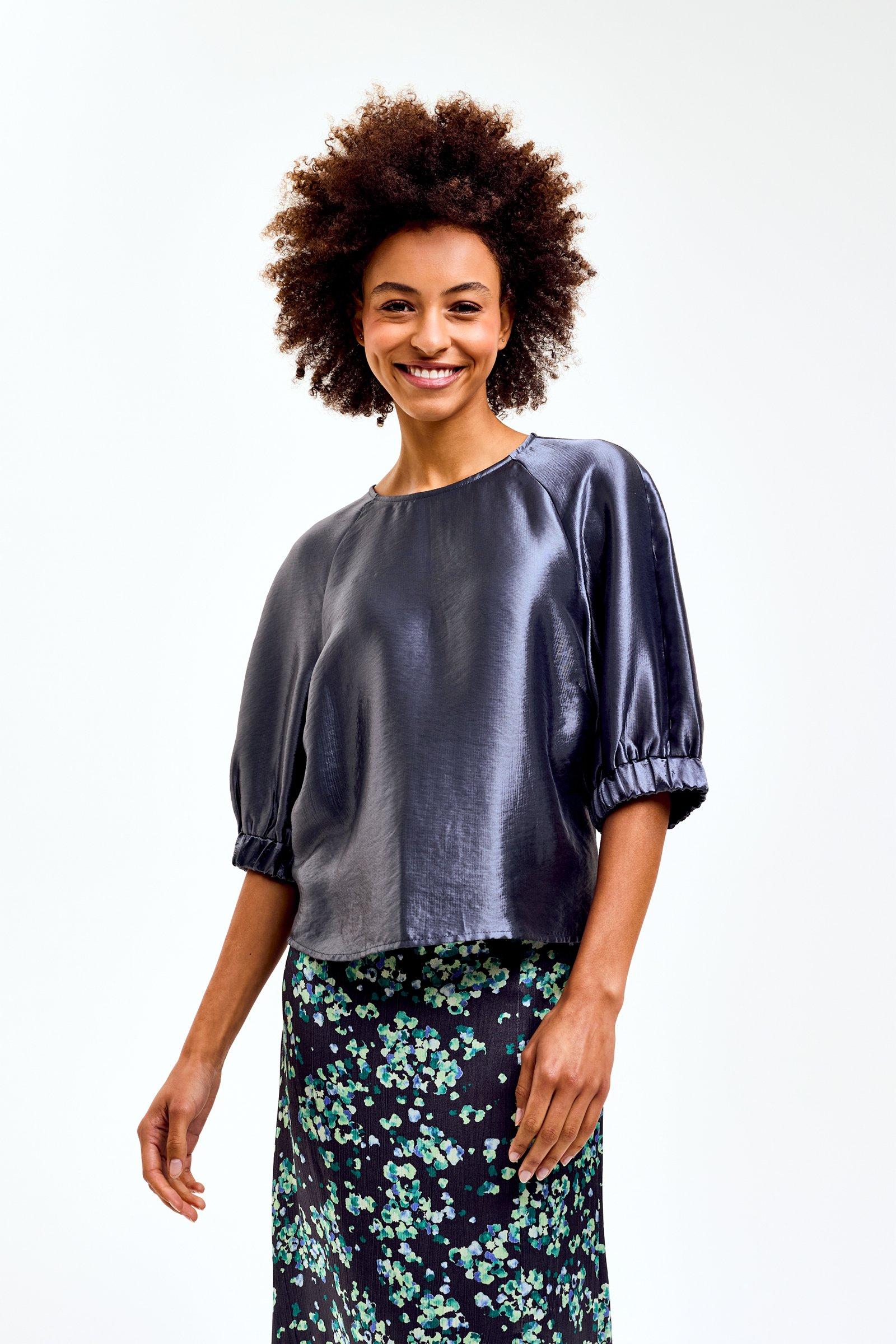 CKS Dames - SERINA - blouse lange mouwen - donkergrijs