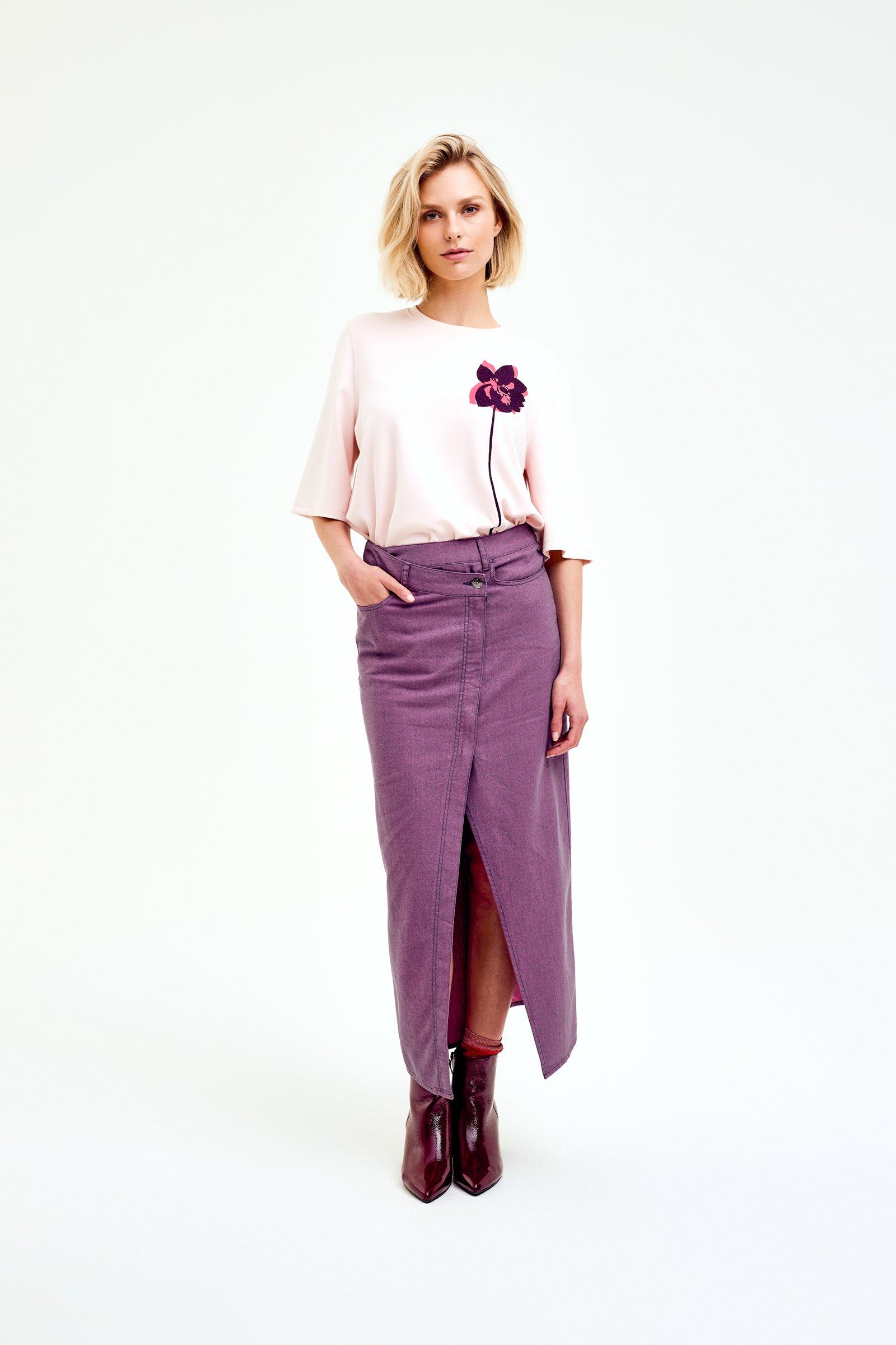 CKS Dames - SKILLED - midi skirt - purple