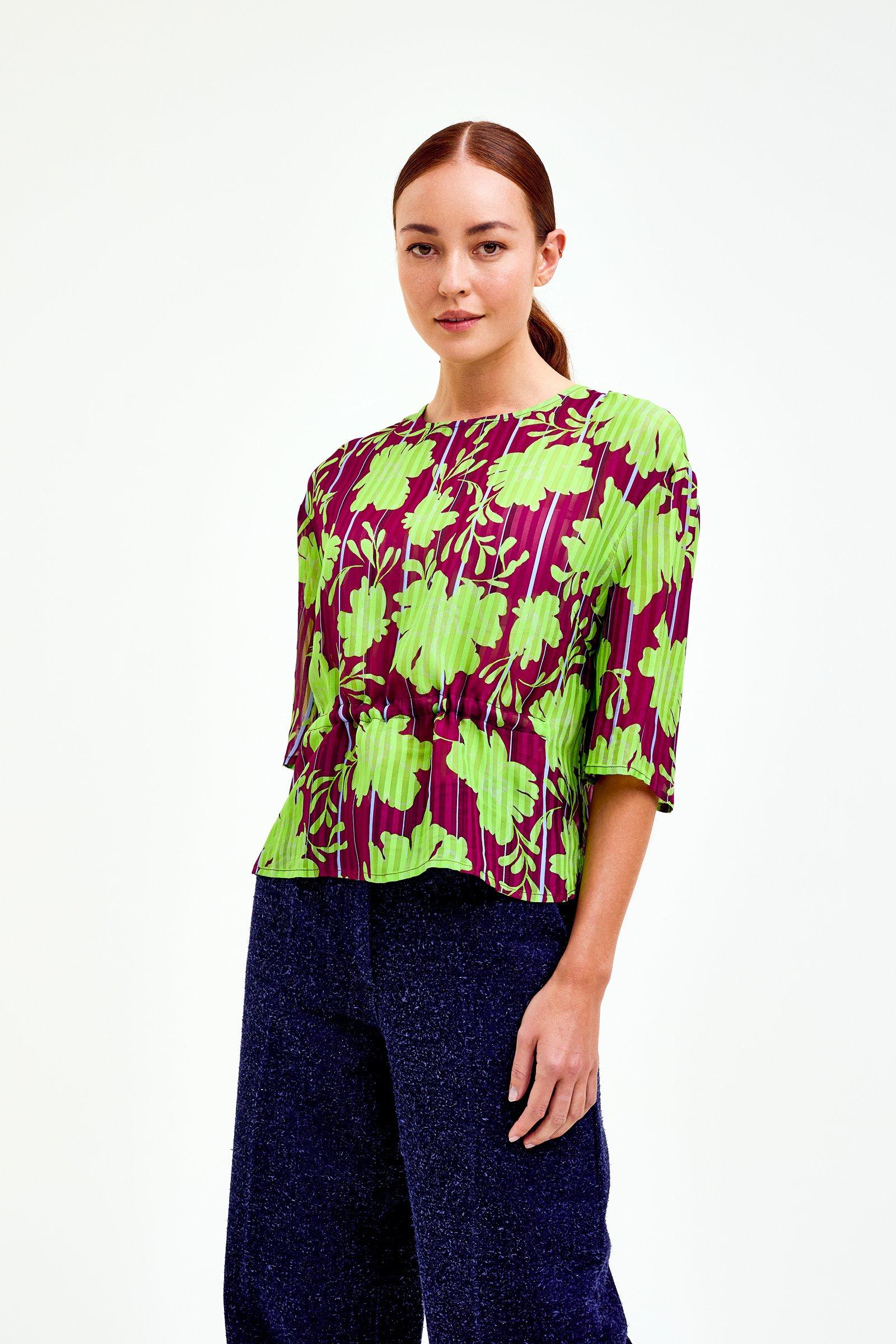 CKS Dames - STORM - blouse korte mouwen - felgroen