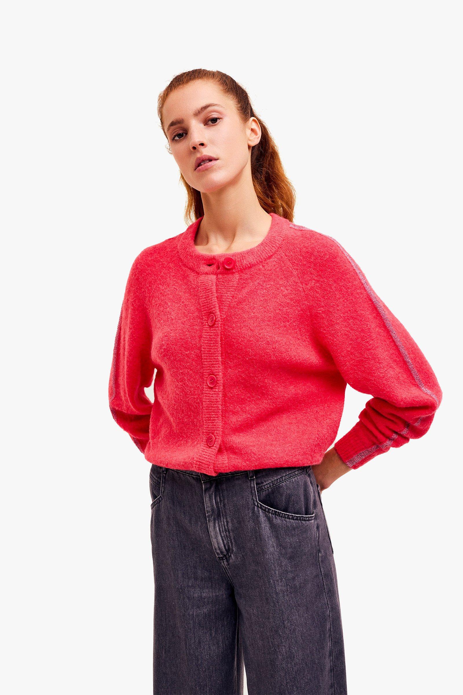CKS Dames - CARDILUDE - Strickjacke - Rot