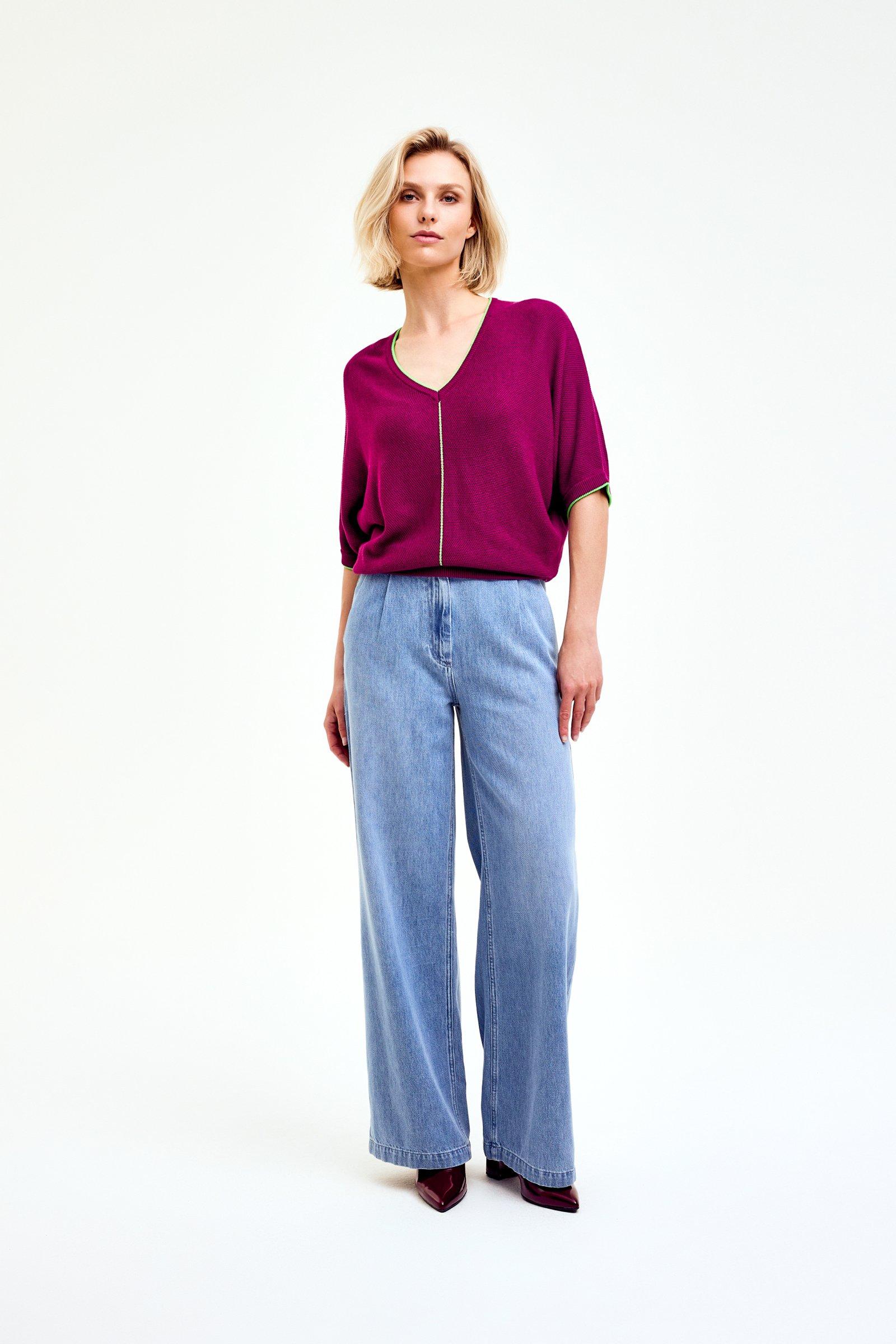 CKS Dames - PRATT - knitted top - purple