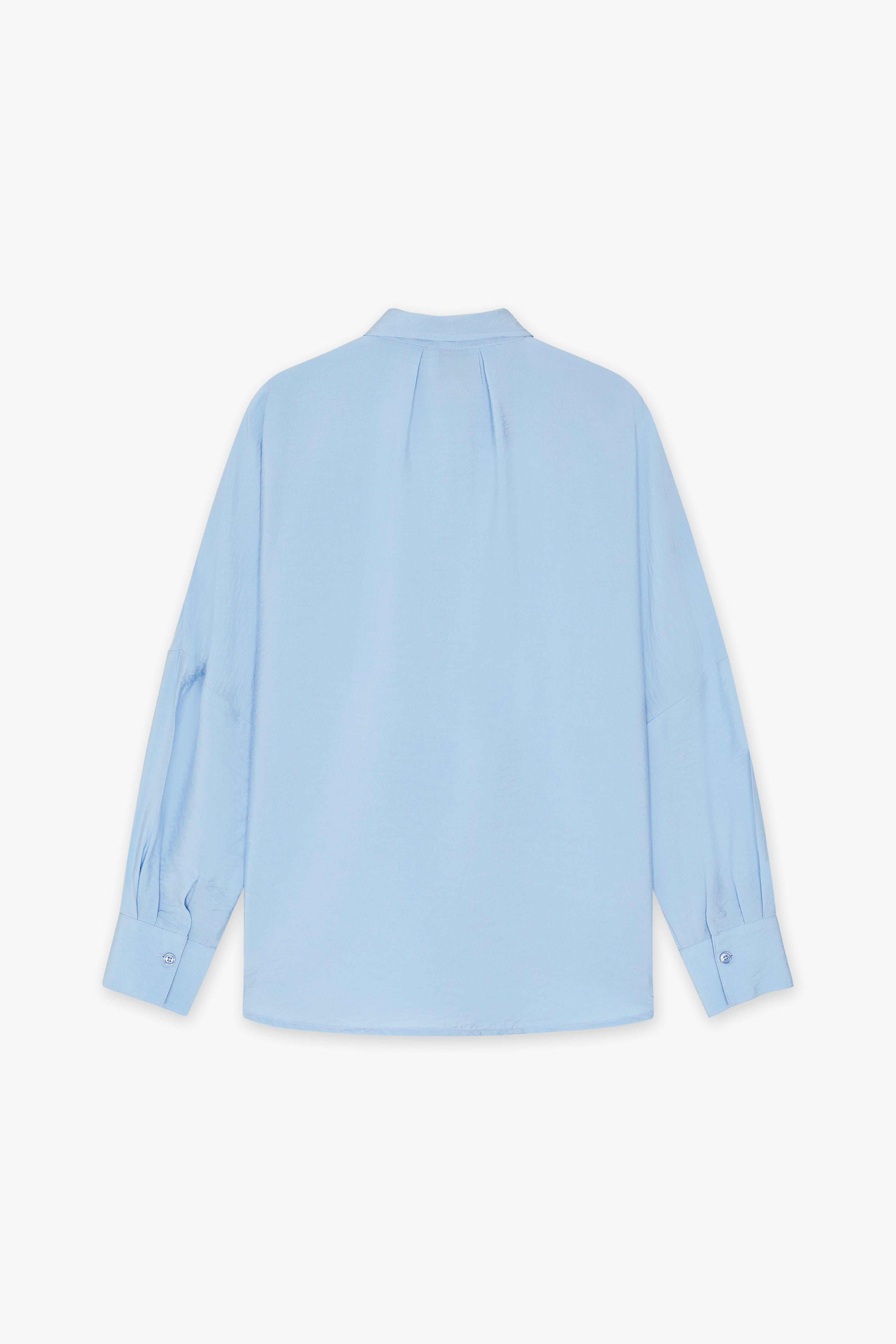 CKS Dames - WAZNA - Bluse Kurze Ärmel - Hellblau