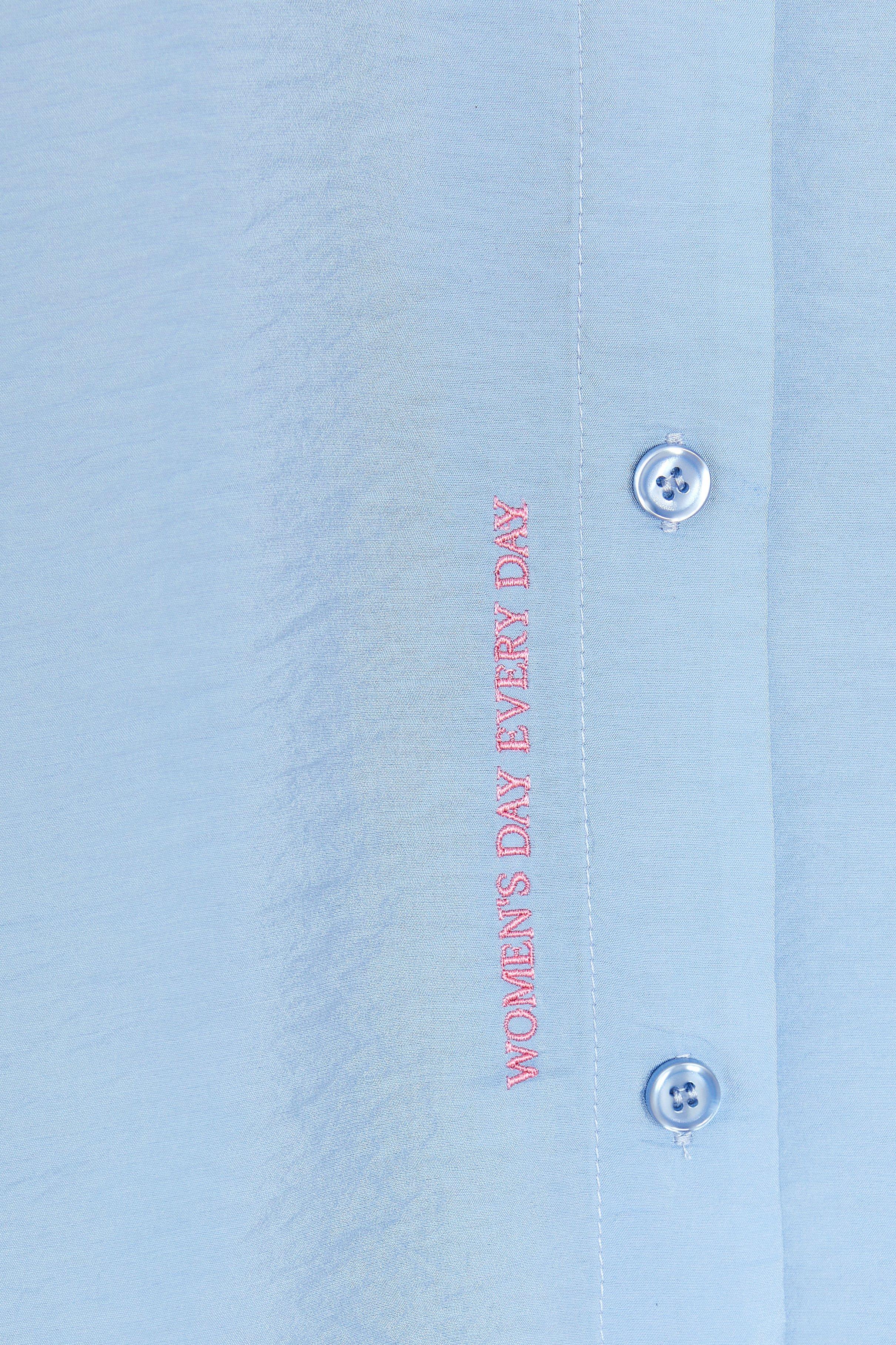 CKS Dames - WAZNA - Bluse Kurze Ärmel - Hellblau