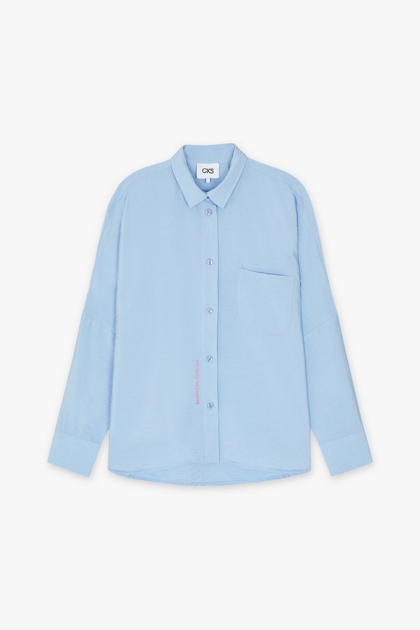 CKS Dames - WAZNA - blouse short sleeves - light blue
