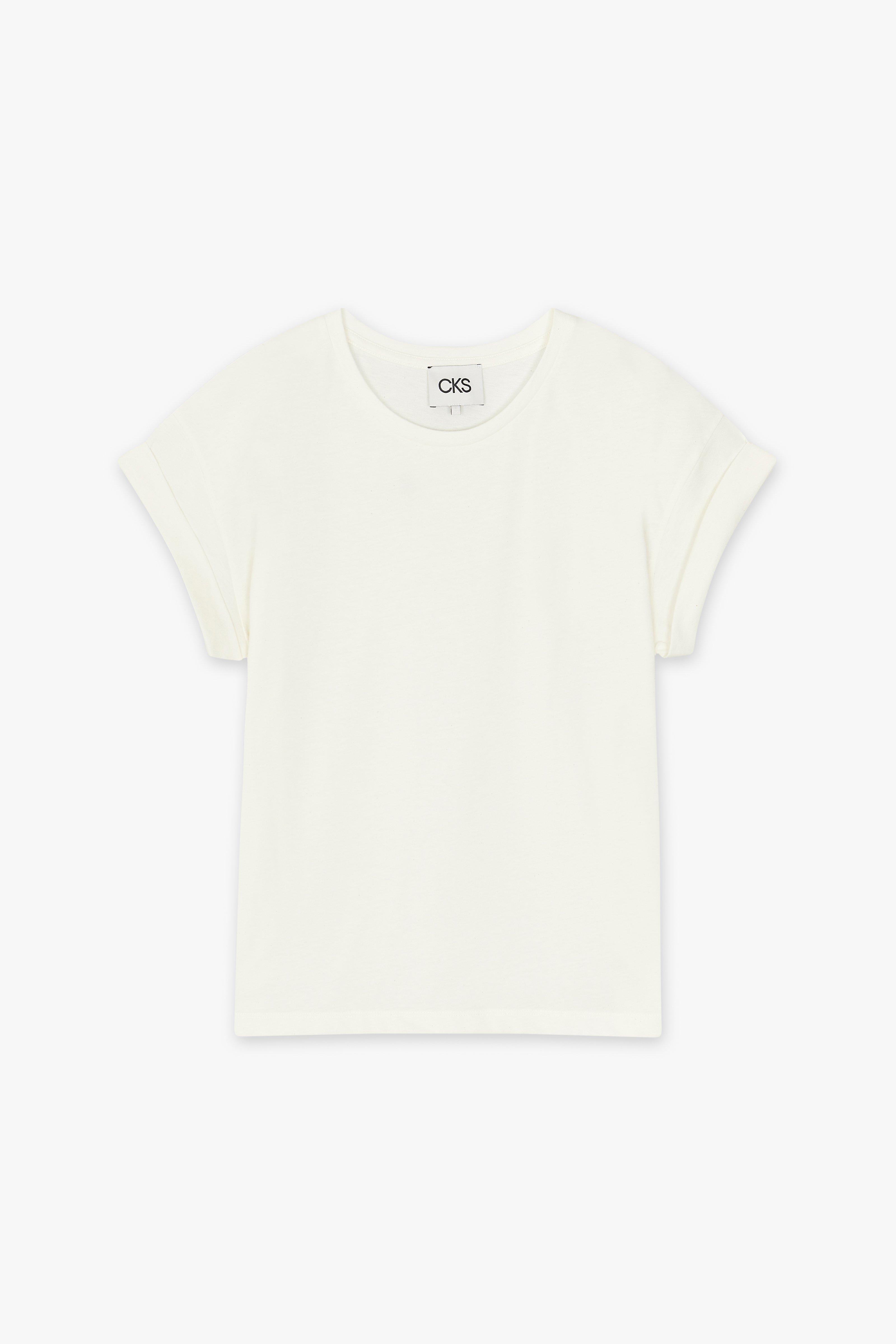 CKS Dames - JUNAB - t-shirt korte mouwen - lichtbeige