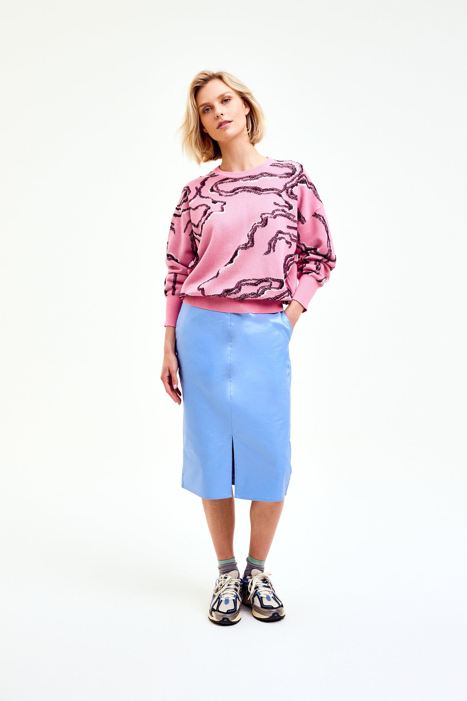 CKS Dames - RIMIDI - midi skirt - light blue