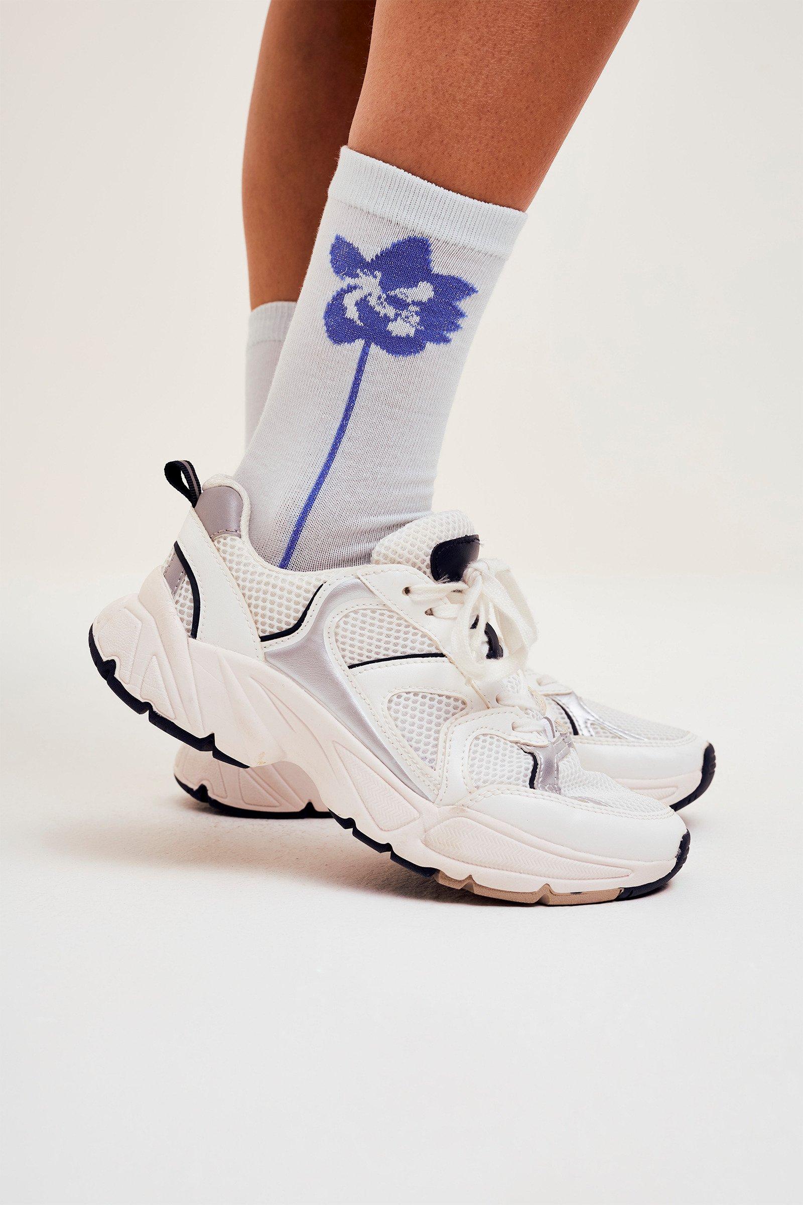 CKS Dames - FLOWER - socks - light blue