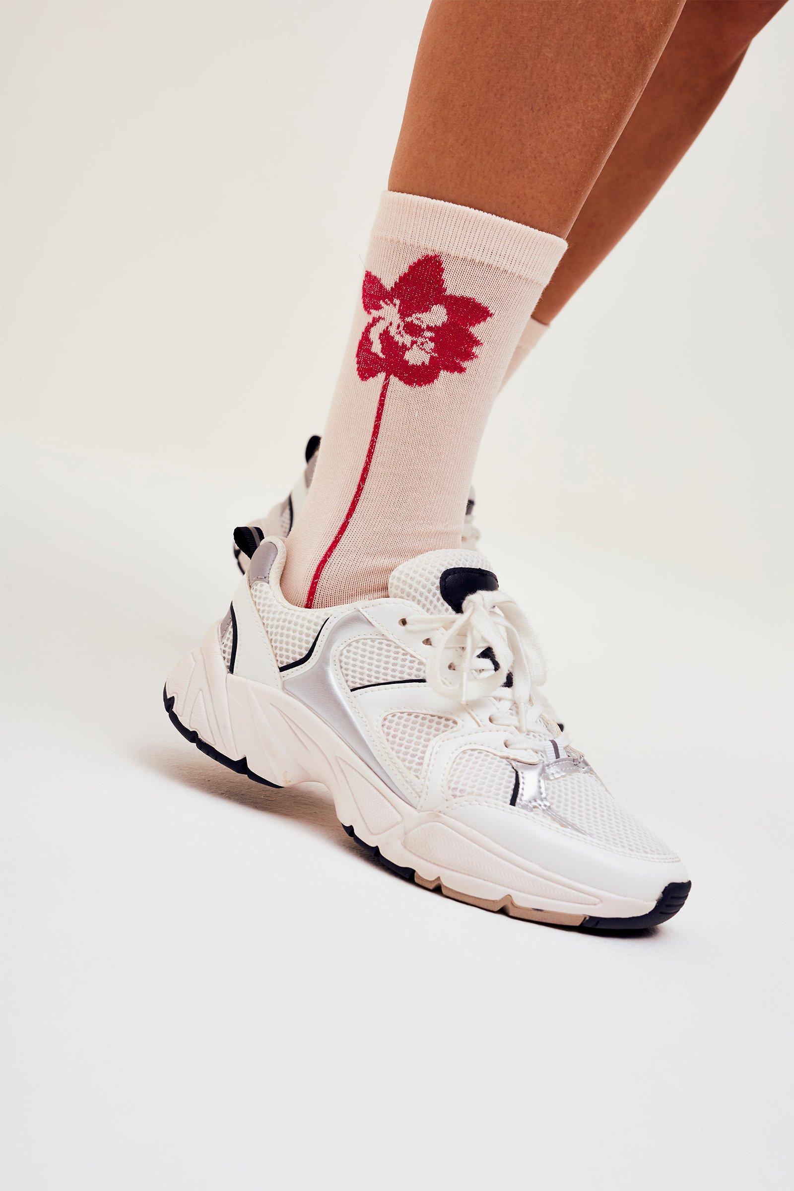 CKS Dames - FLOWER - chaussettes - rose clair