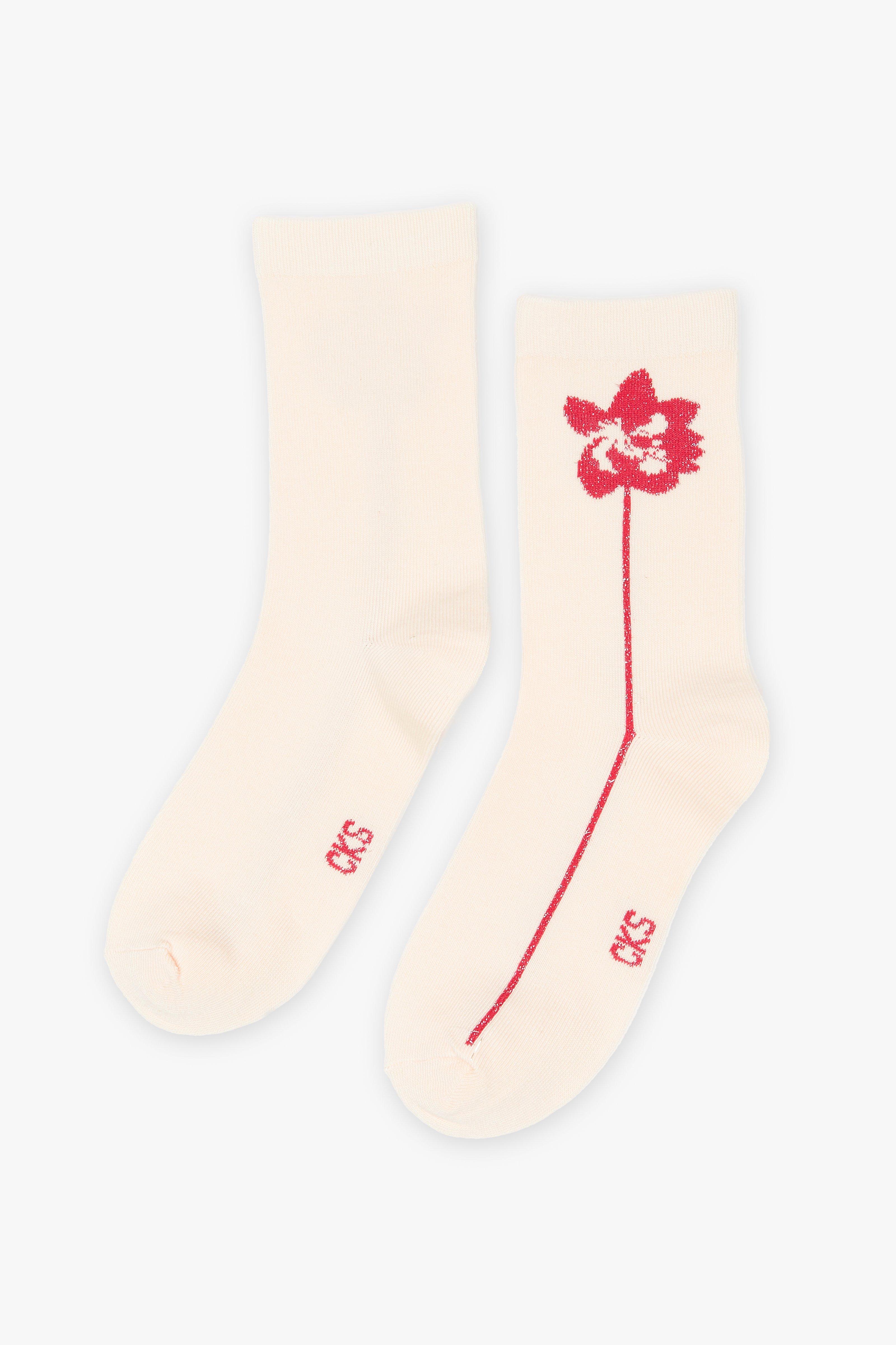 CKS Dames - FLOWER - chaussettes - rose clair