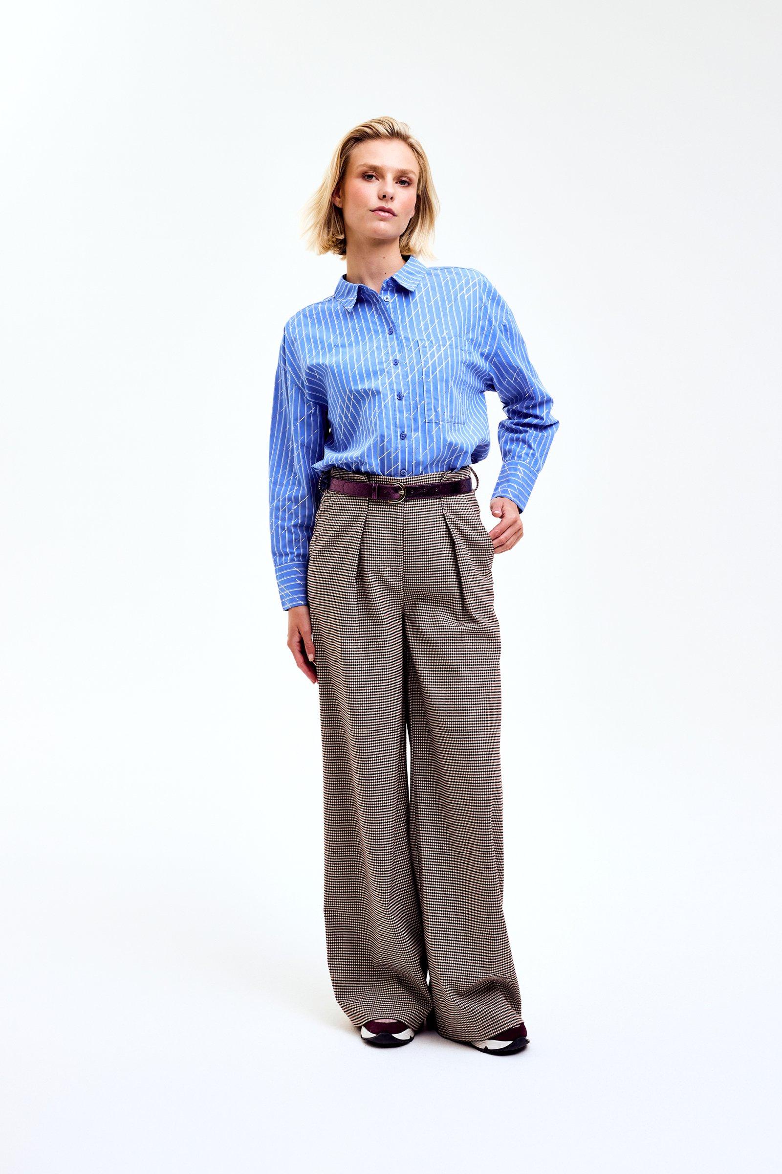 CKS Dames - SUPER - blouse korte mouwen - blauw