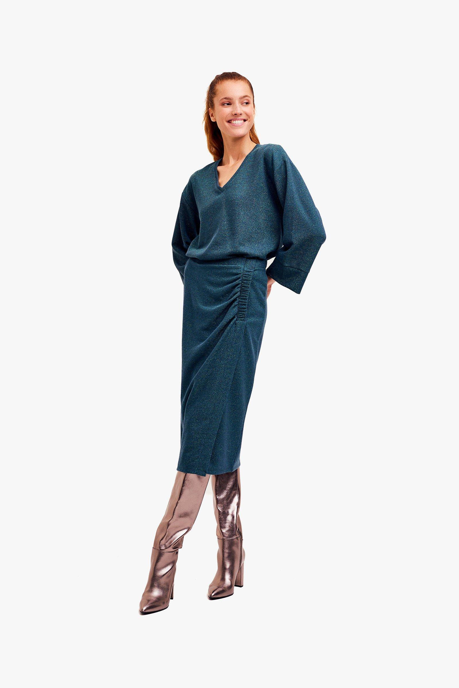 CKS Dames - LIPPY - midi skirt - dark green