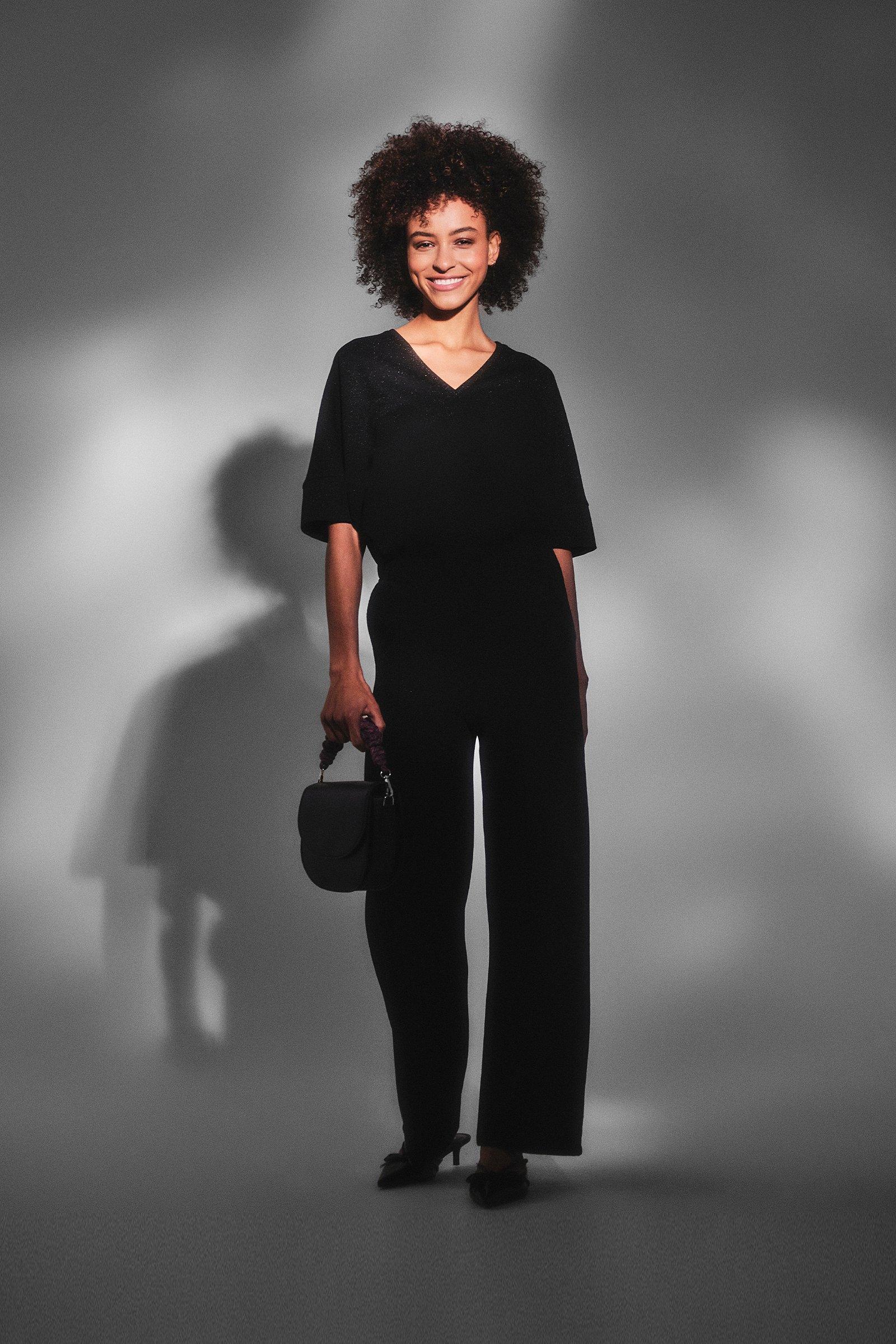 CKS Dames - THEAWIDELONG - long trouser - black