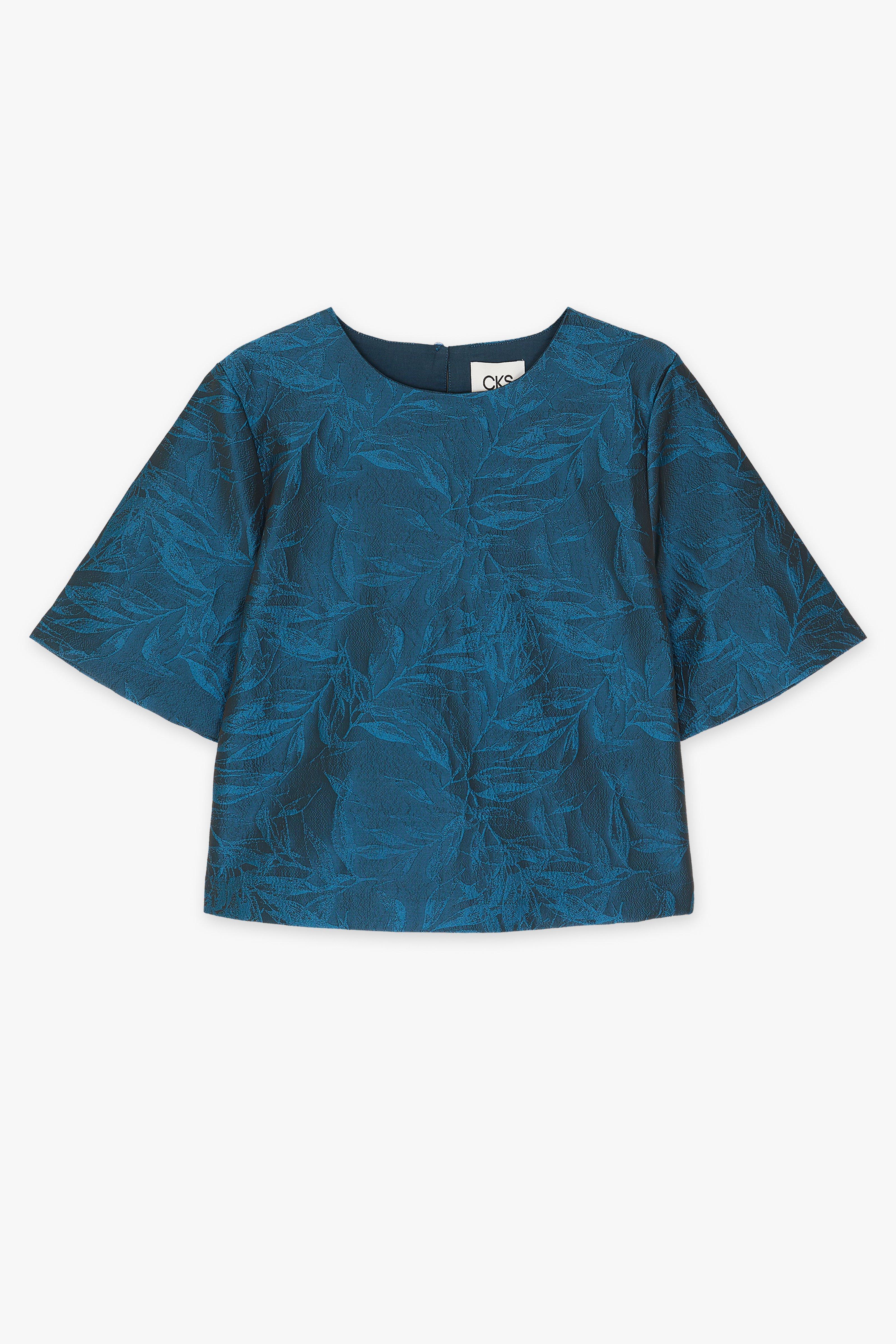 CKS Dames - TIRIAN - blouse korte mouwen - blauw