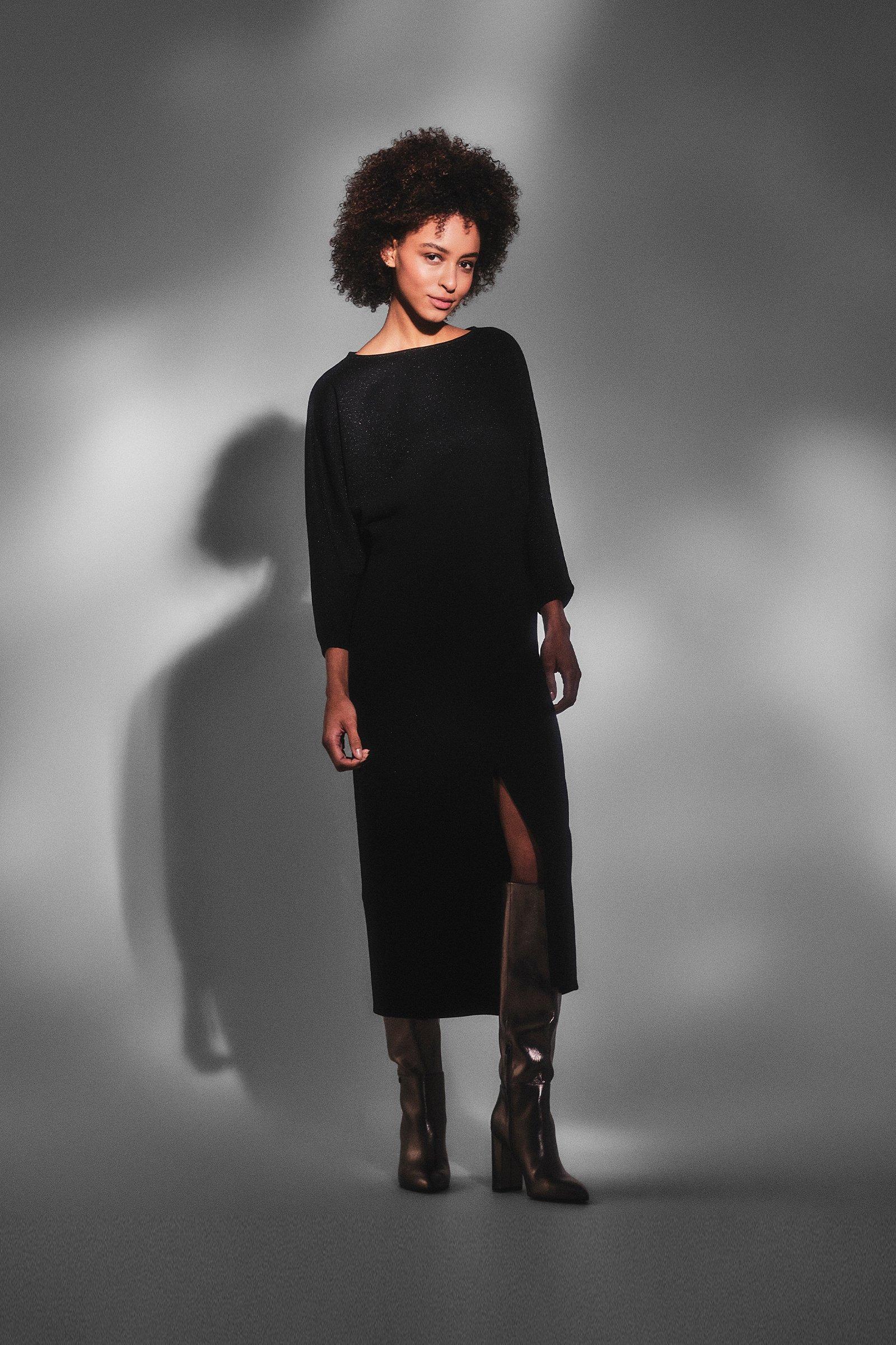 CKS Dames - DAVIN - Midi-Kleid - Schwarz