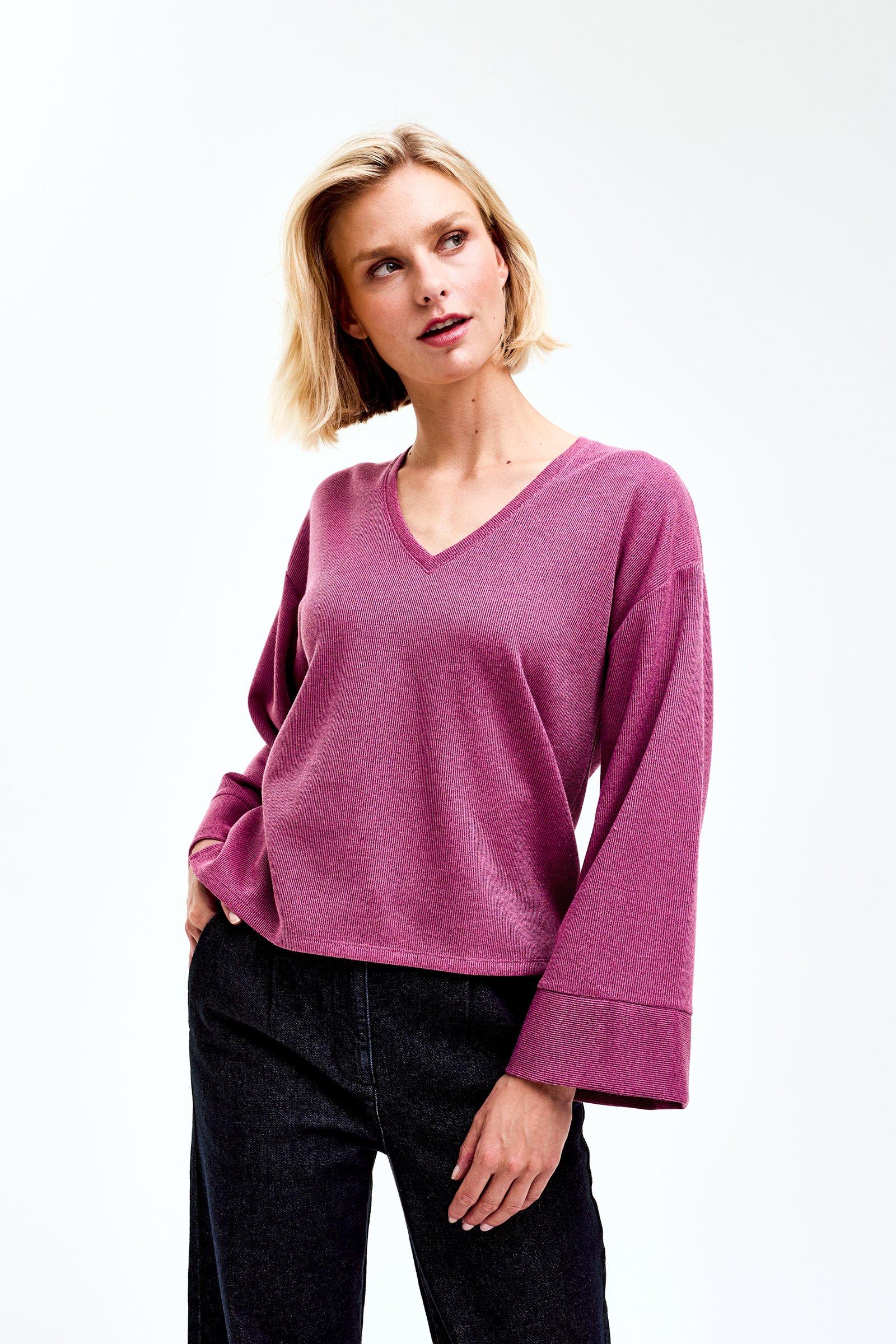 CKS Dames - TIMES - t-shirt à manches longues - rouge