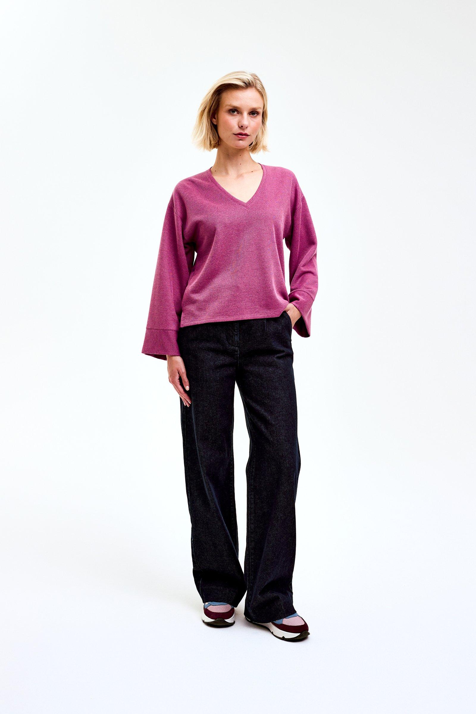 CKS Dames - TIMES - t-shirt à manches longues - rouge