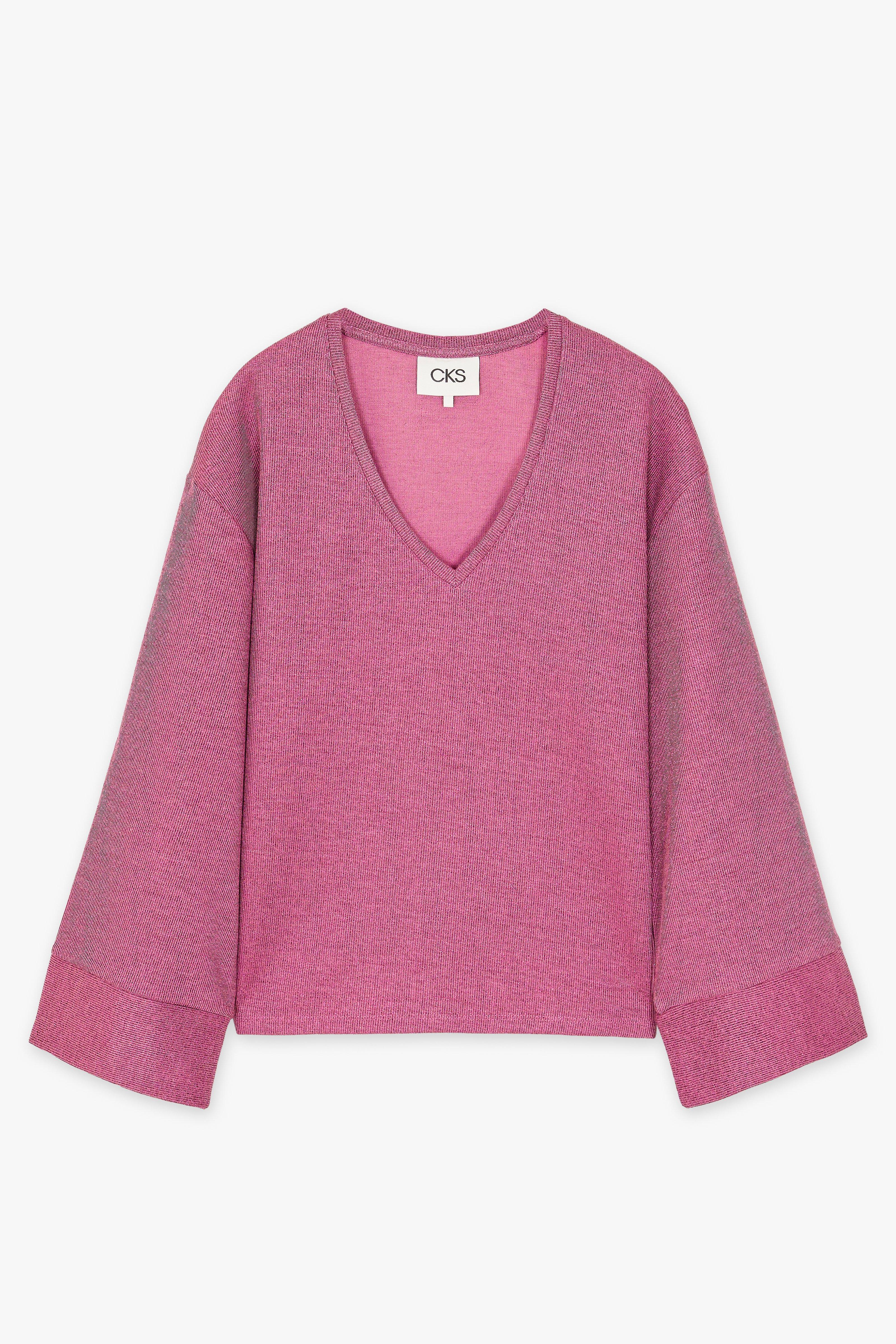 CKS Dames - TIMES - t-shirt à manches longues - rouge