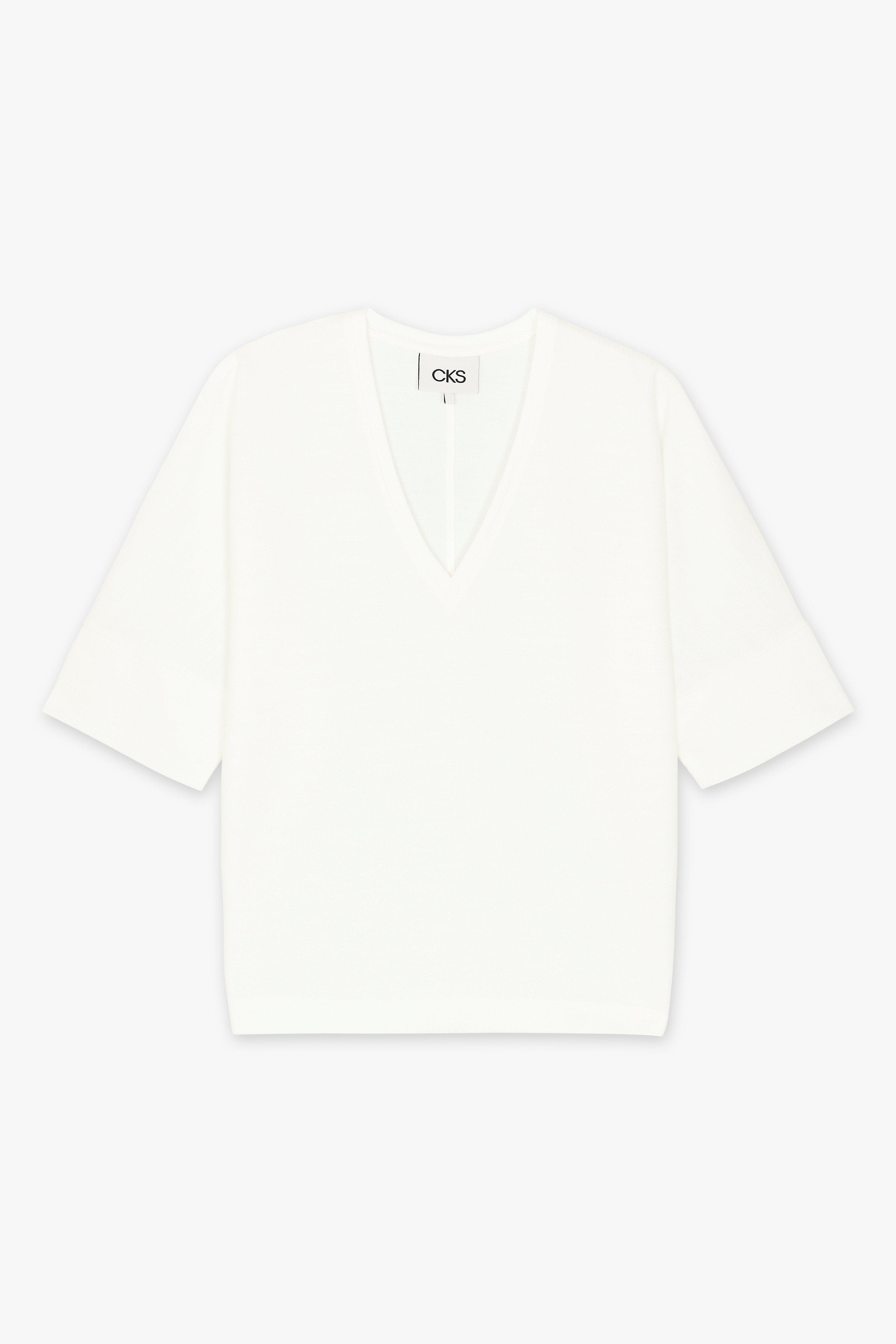 CKS Dames - ELDODEEP - t-shirt korte mouwen - wit