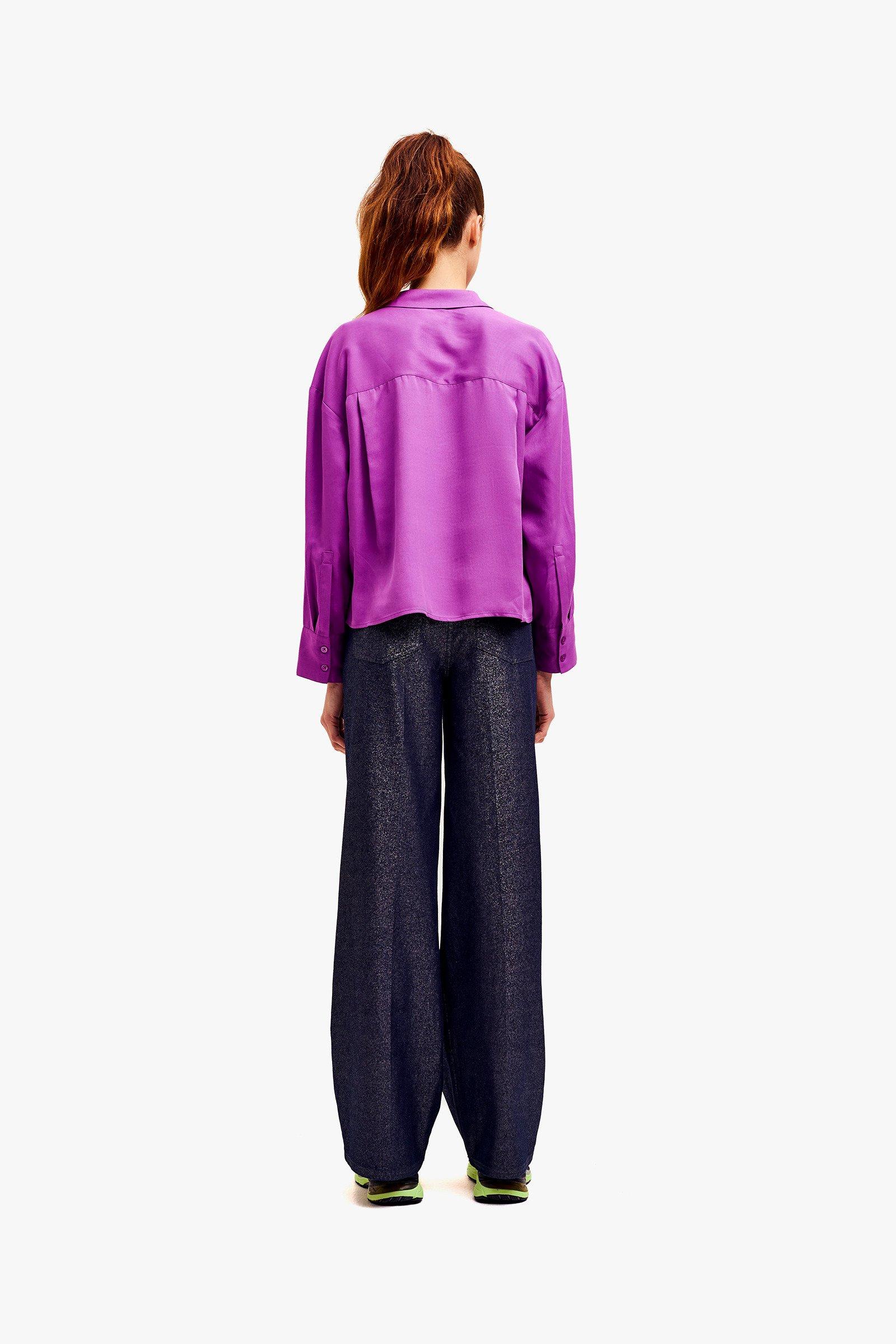 CKS Dames - SUPPOSE - blouse korte mouwen - paars