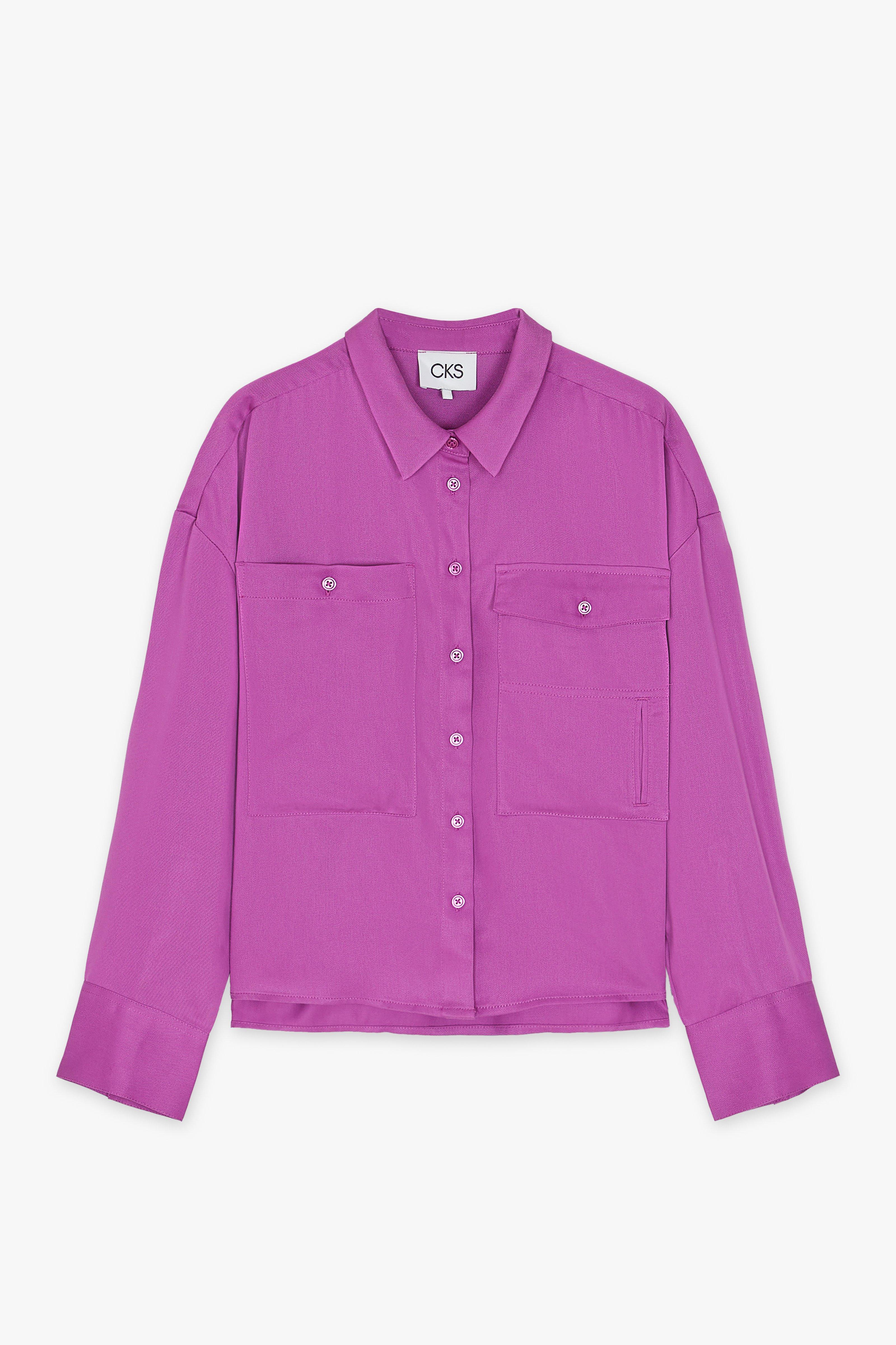 CKS Dames - SUPPOSE - blouse korte mouwen - paars