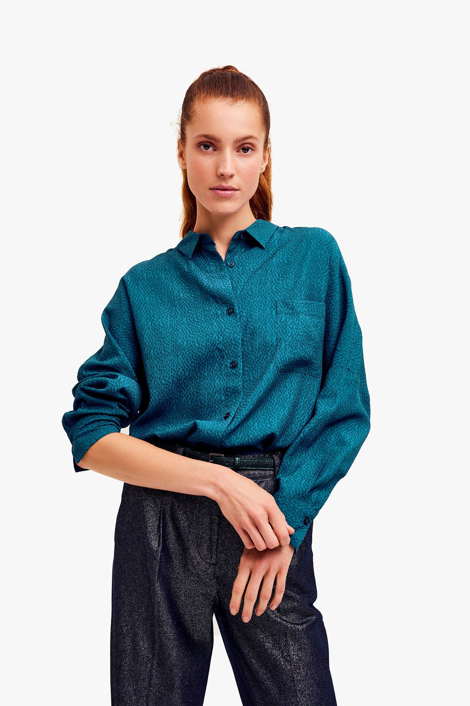 CKS Dames - WAZNA - blouse short sleeves - blue