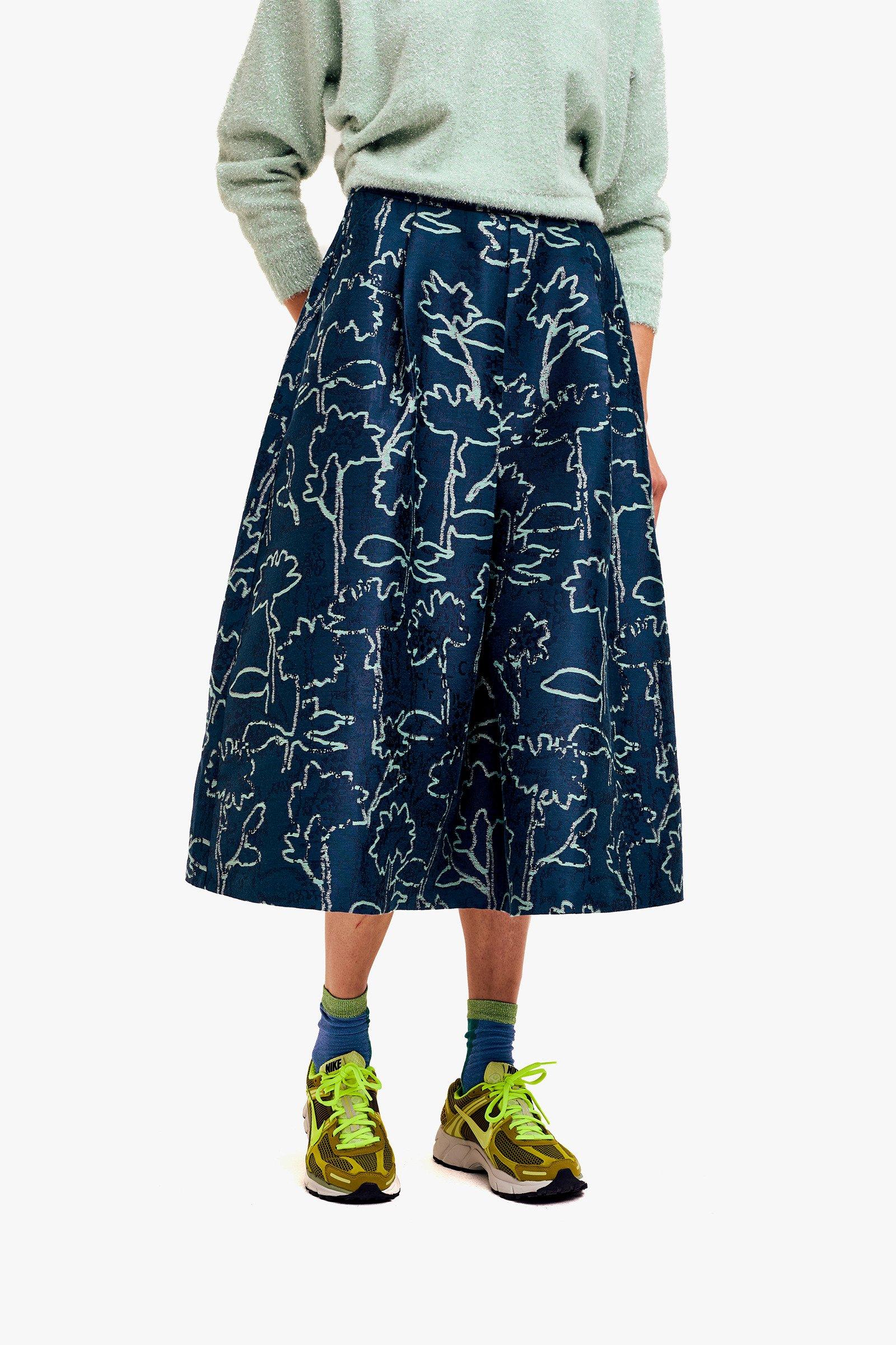 CKS Dames - SKAMILLA - midi skirt - dark green